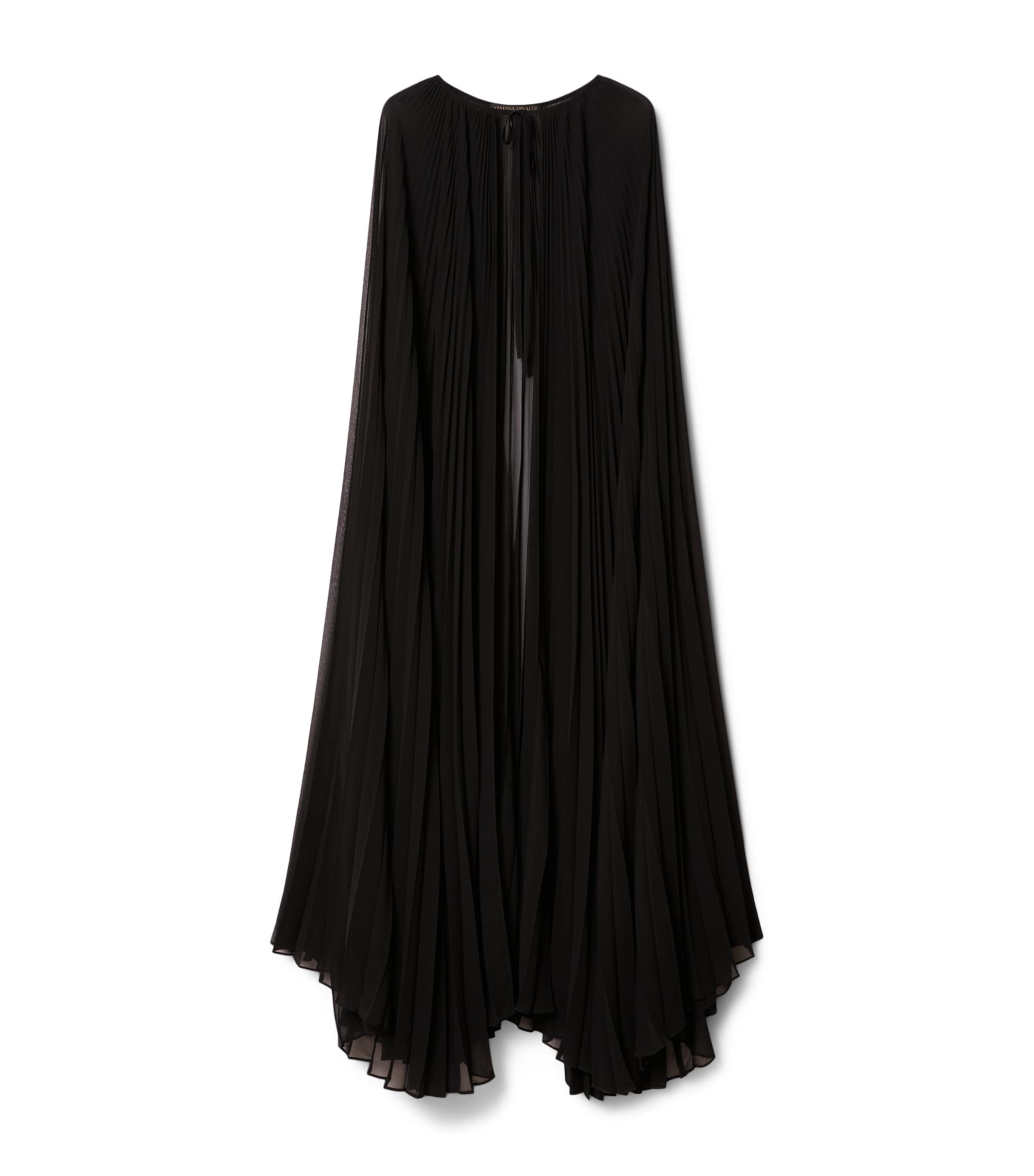 Marina Rinaldi Womens Georgette Plissé Cape Black Image 1