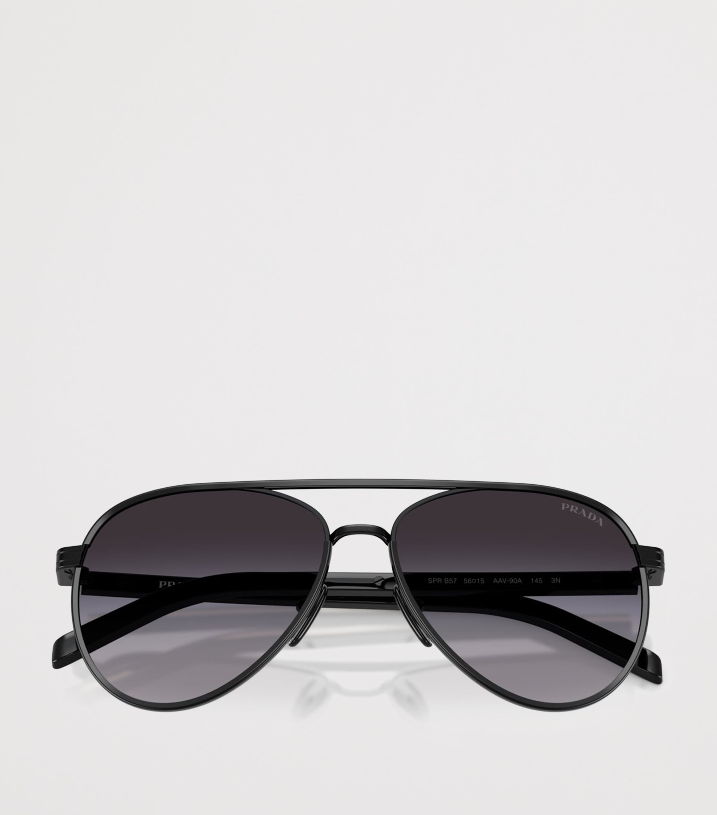 Prada B57S  Pilot Sunglasses Black Image 5