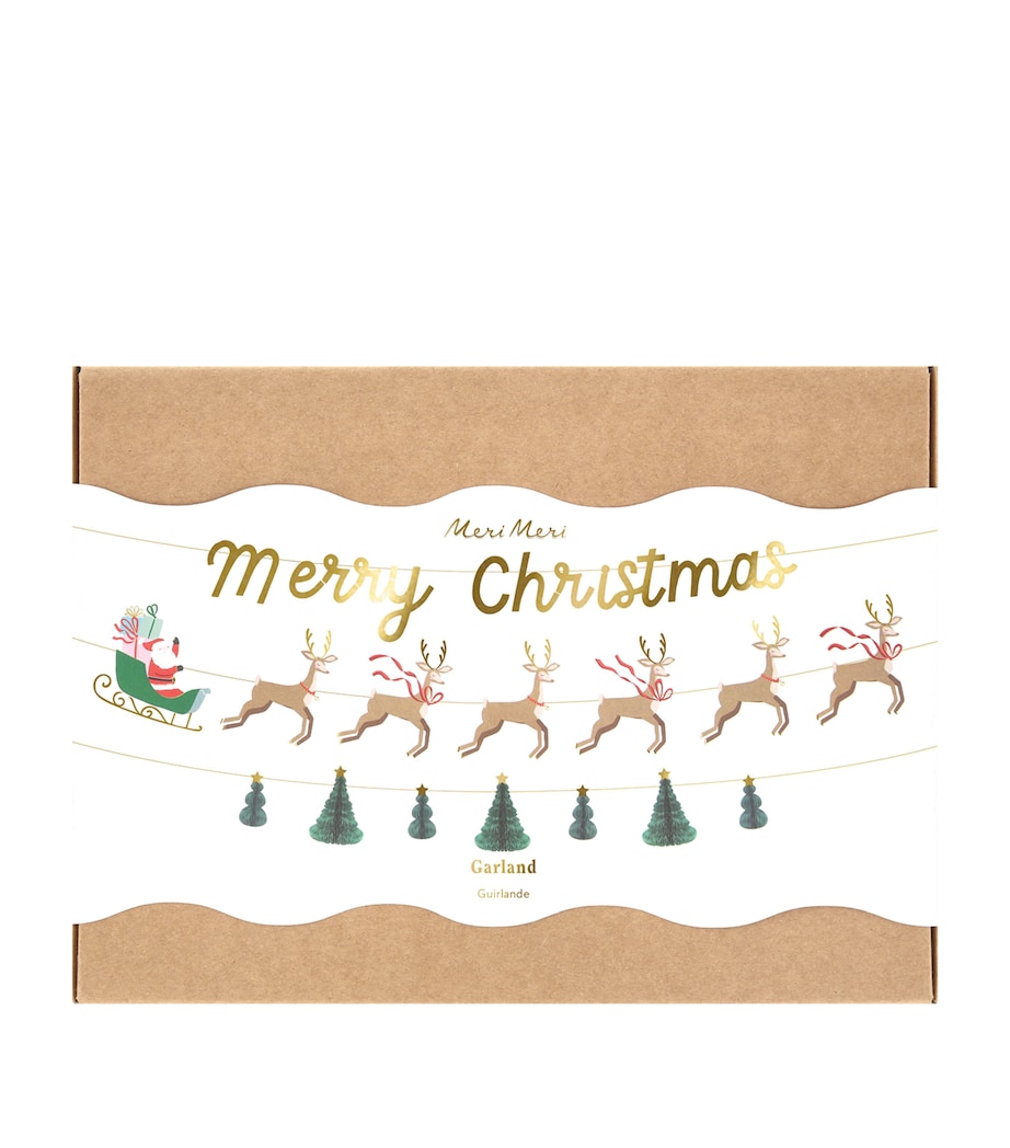 Santa, Sleigh and Reindeer Garland MULTICOLORED Image 1