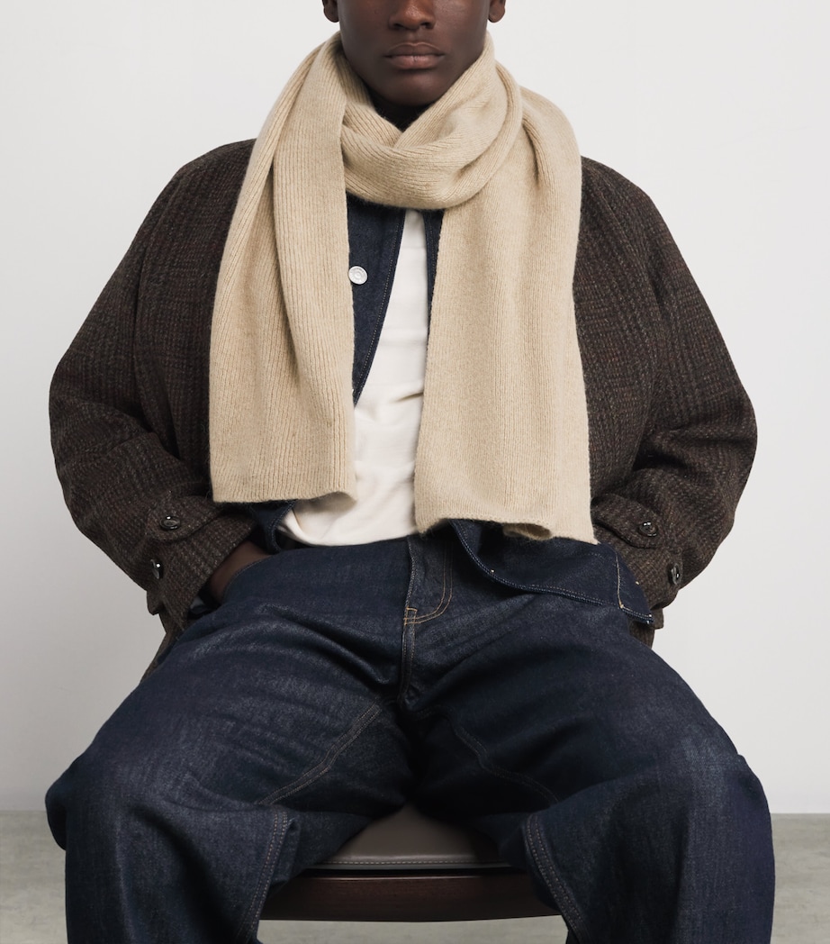 Lambswool Classic Scarf SAND Image 3