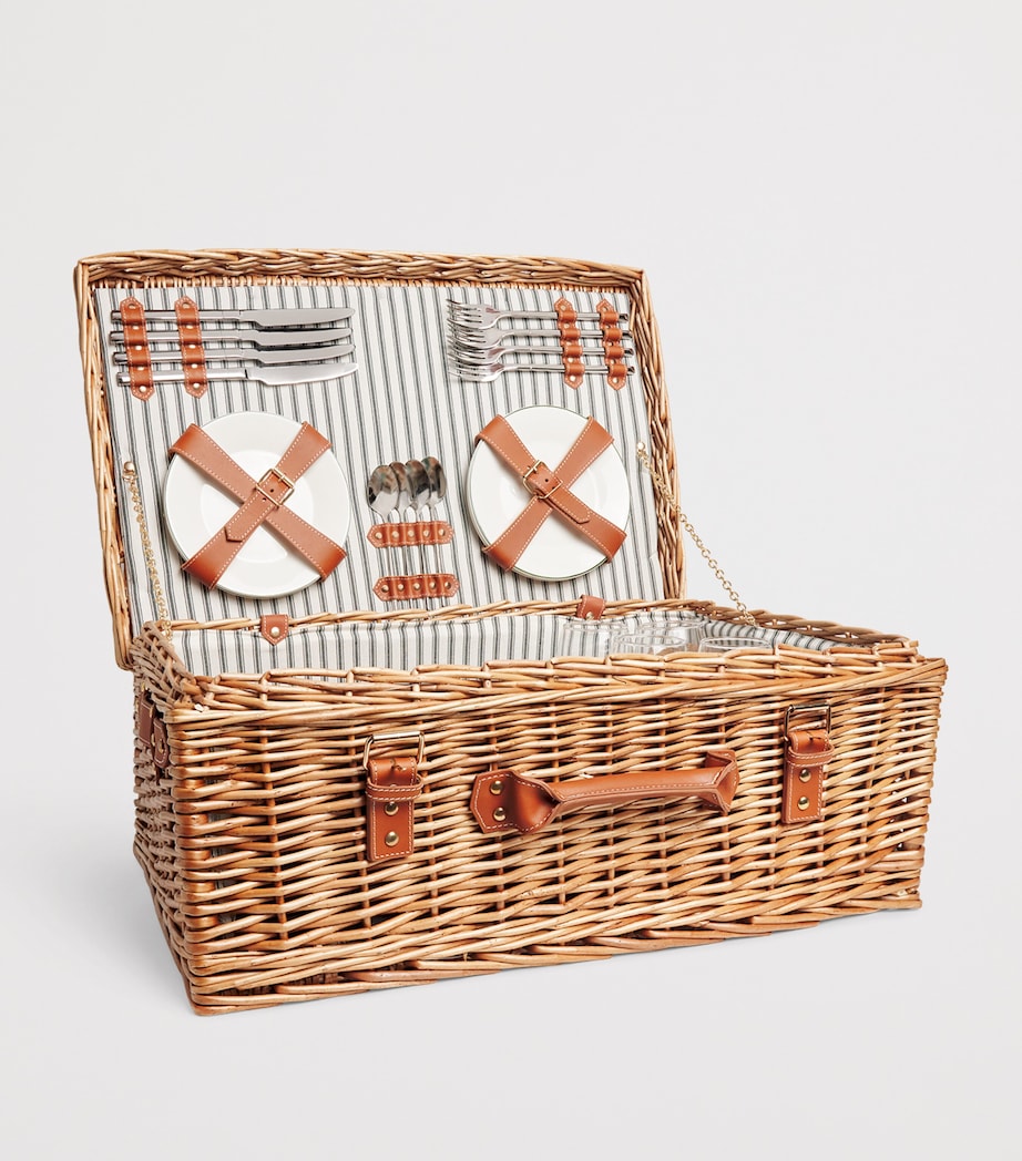 Fitted Picnic Hamper for 4 BROWN Image 2