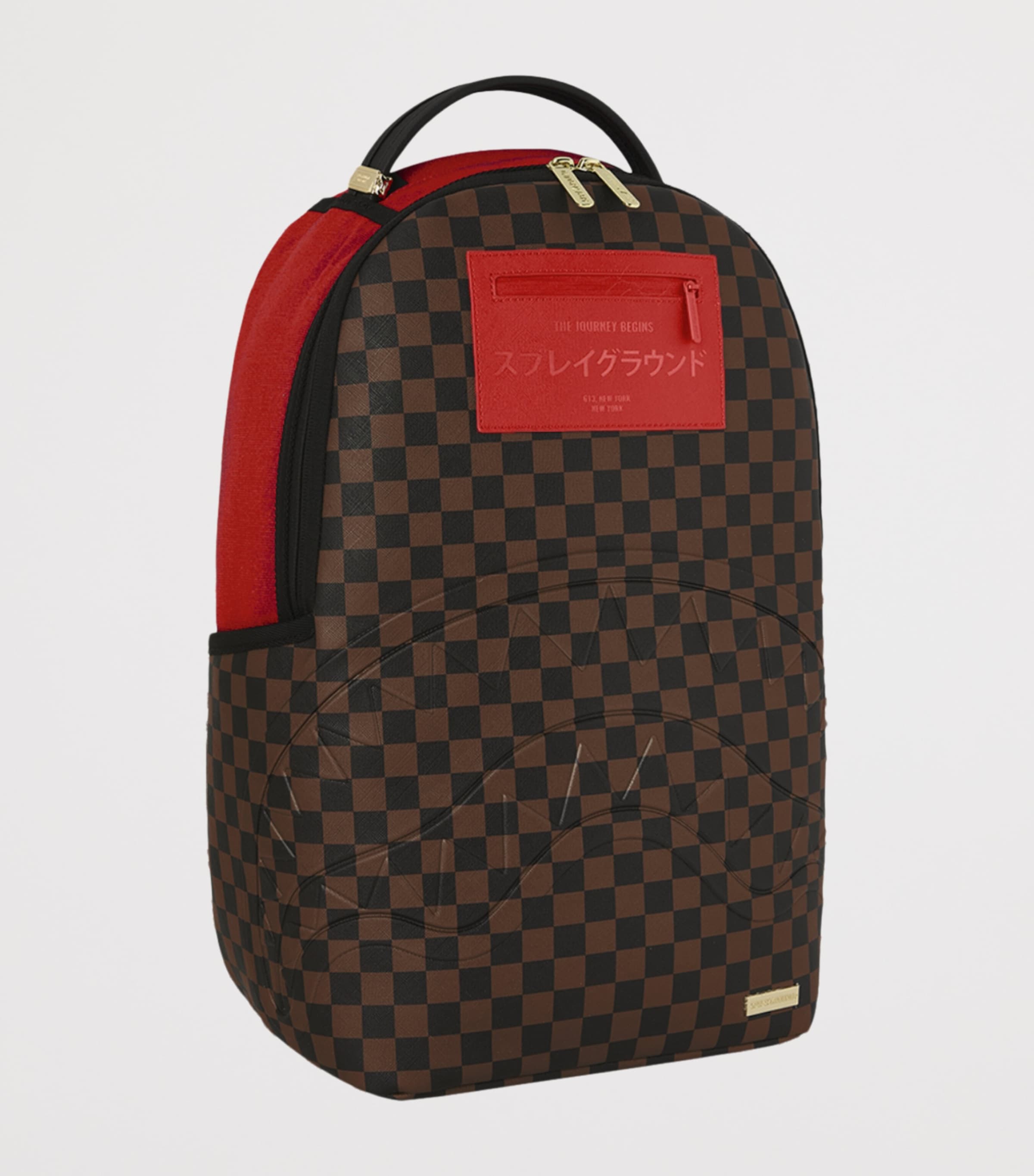 Sprayground Embossed Smile Redemption Backpack Red Redemption Image 2