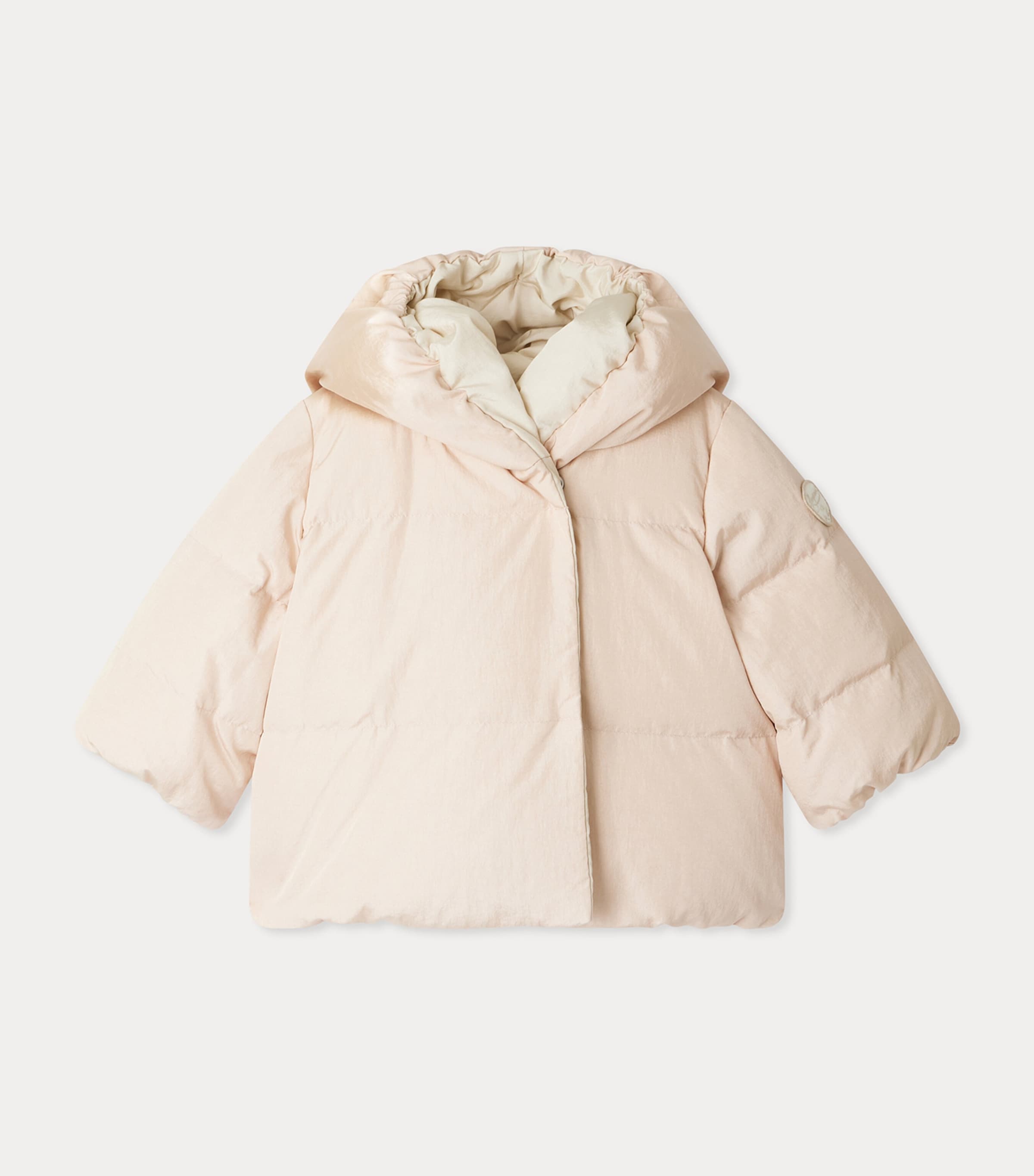 Hooded Puffer Coat (12-18 Months) BEIGE ROSE Image 3