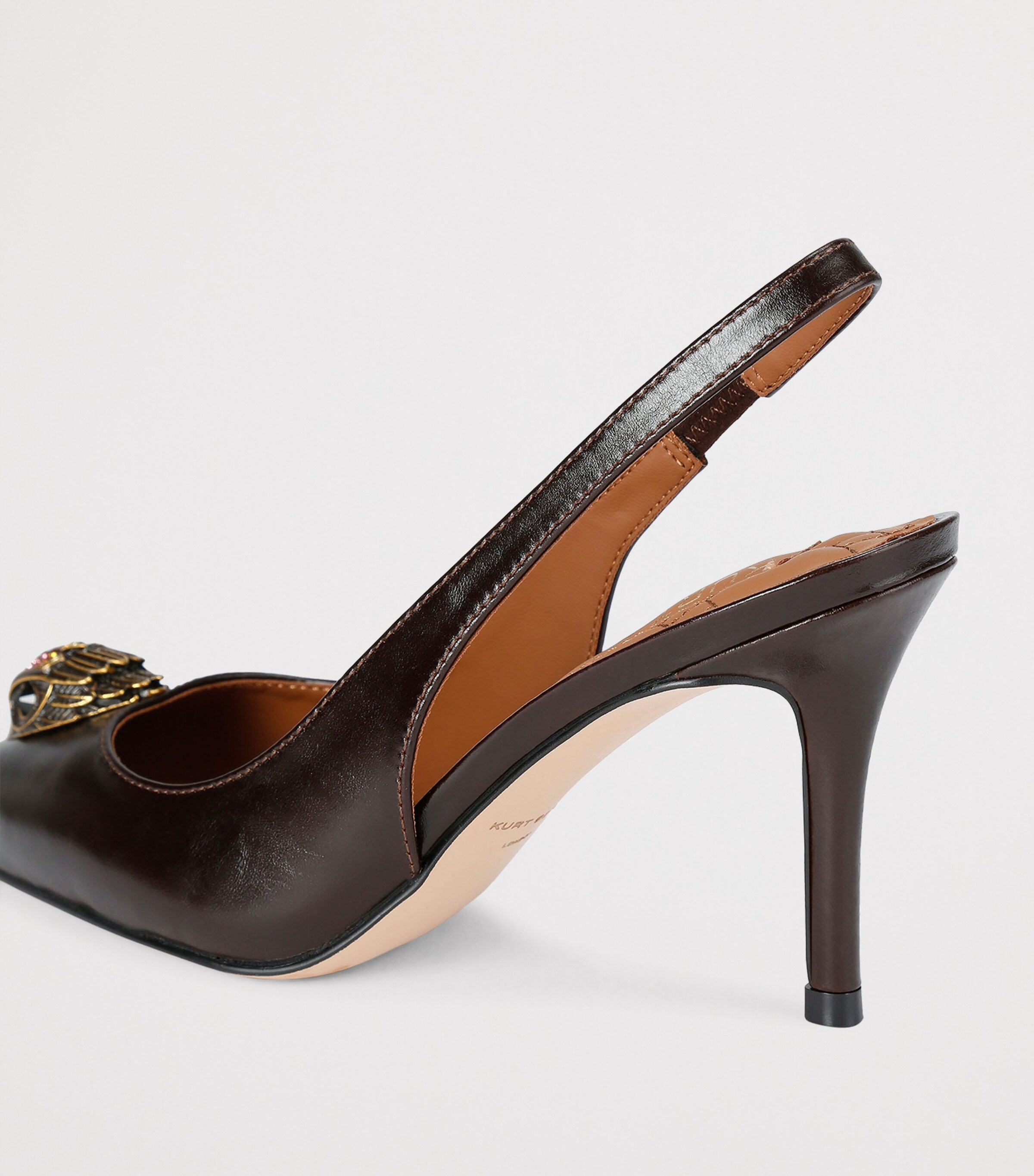 Kurt Geiger London Leather Belgravia Slingback Pumps Brown/oth Image 2
