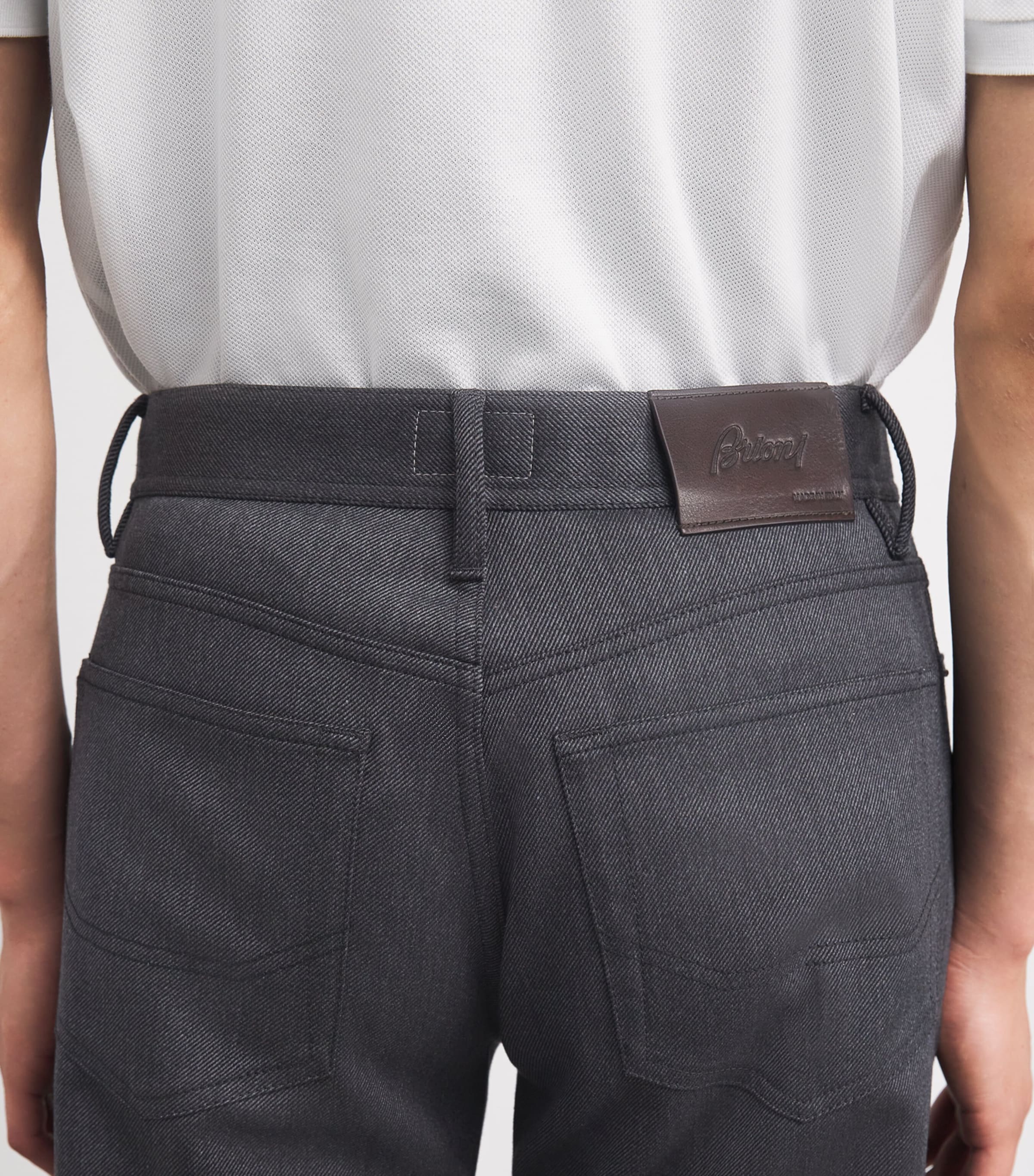 Wool-Cotton Straight Jeans 1100 Image 6