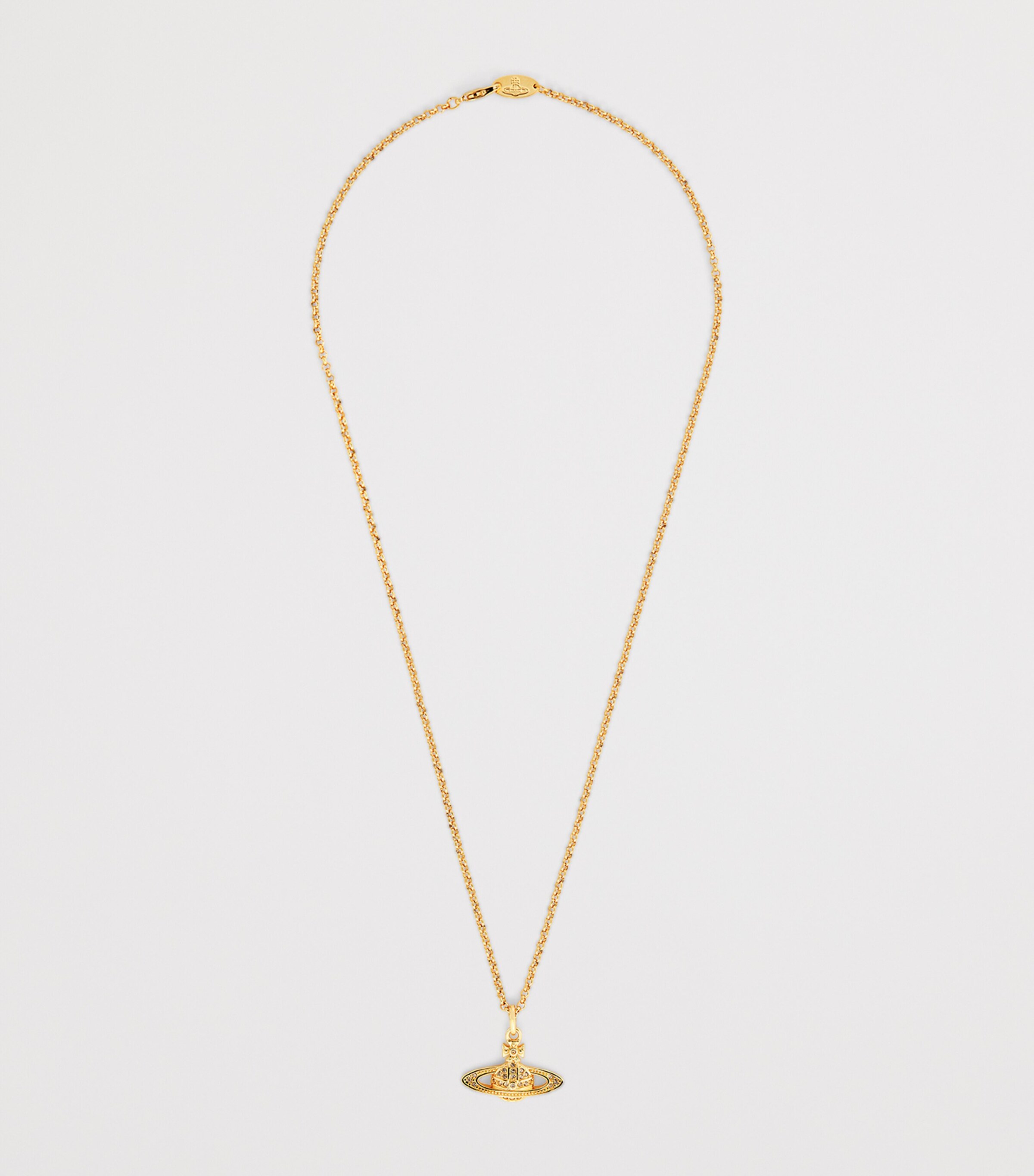Vivienne Westwood Crystal Bas Relief Necklace Gold Light Image 3