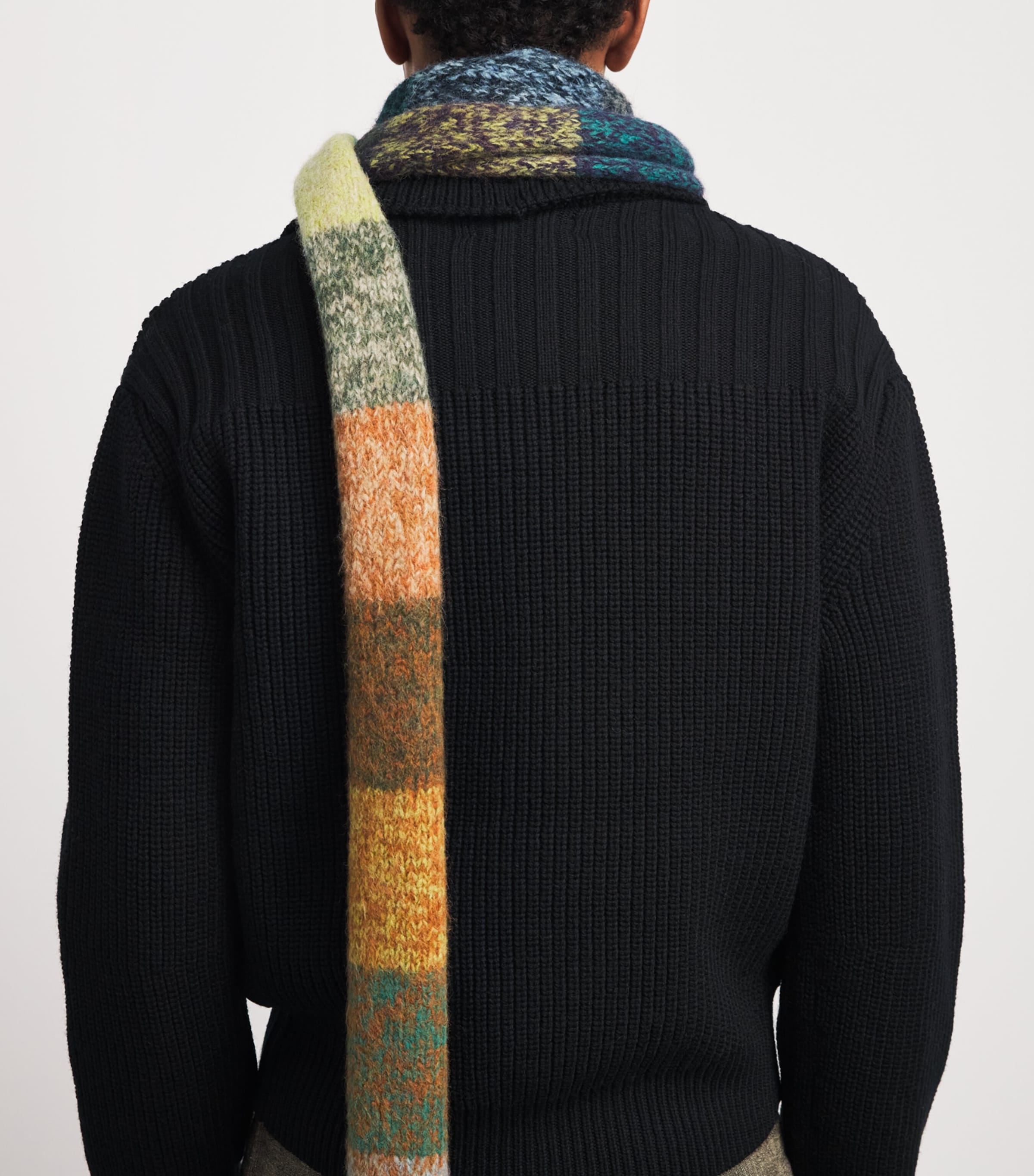 DRIES VAN NOTEN Alpaca-Blend Patchwork Scarf Image 4