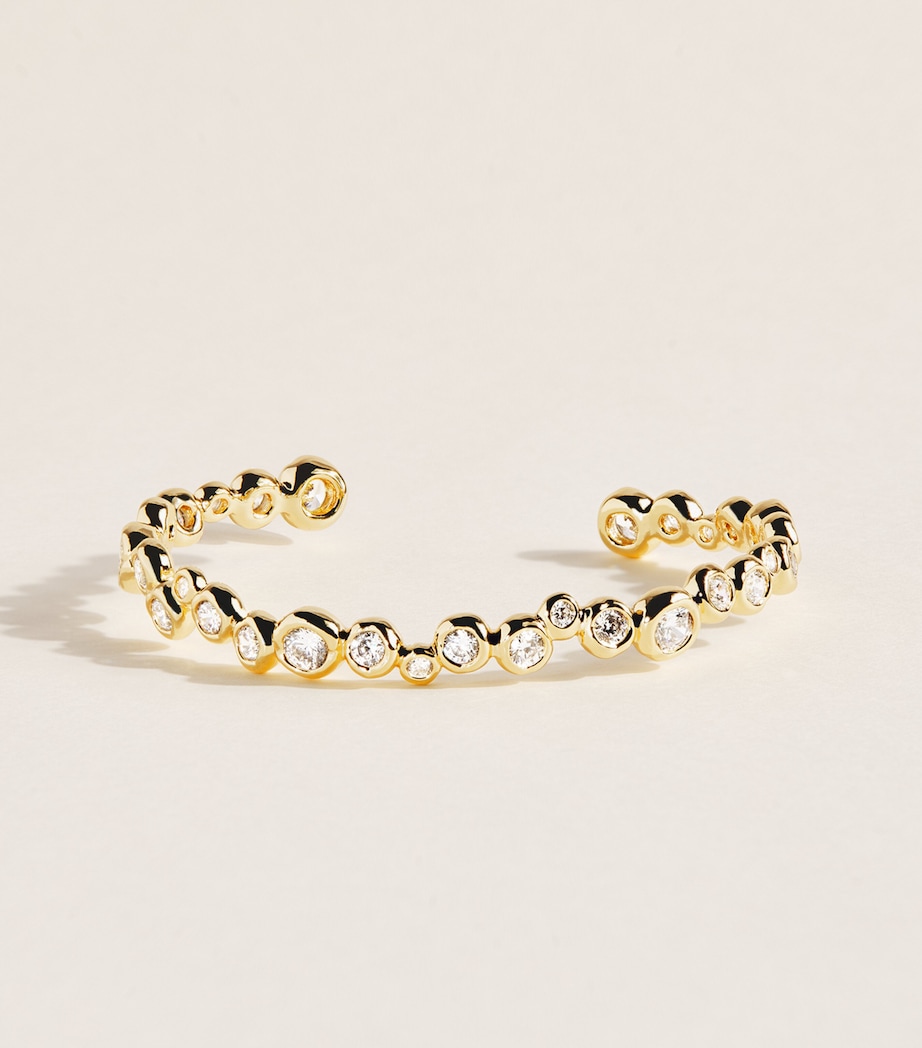 Alexis Bittar Gold-Plated Skinny Asterales Cuff Bracelet Stones Gold Image 1