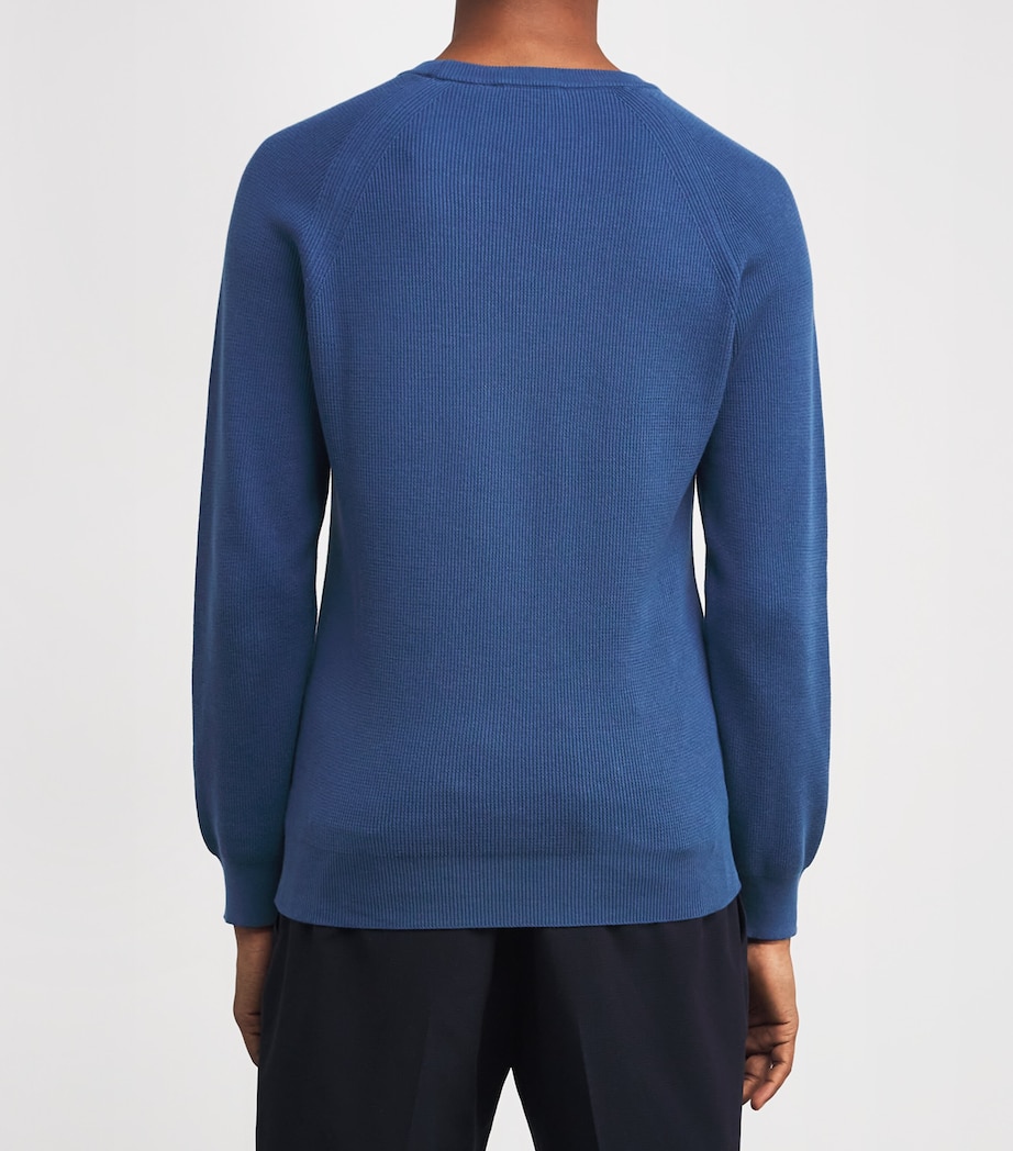 Cotton Ribbed Sweater DENIM U0499 Image 4