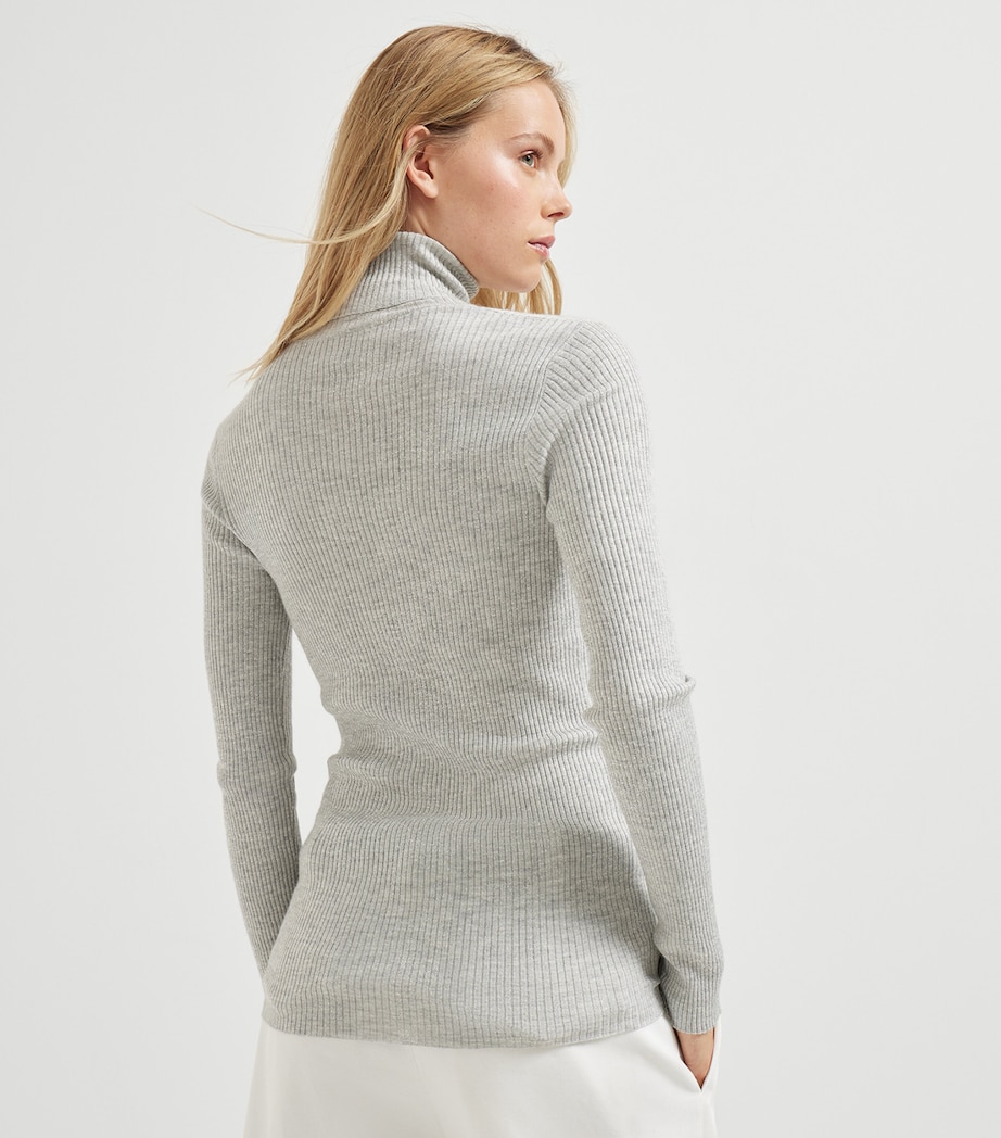 Cashmere-Silk-Blend Rollneck Sweater C072 Image 3