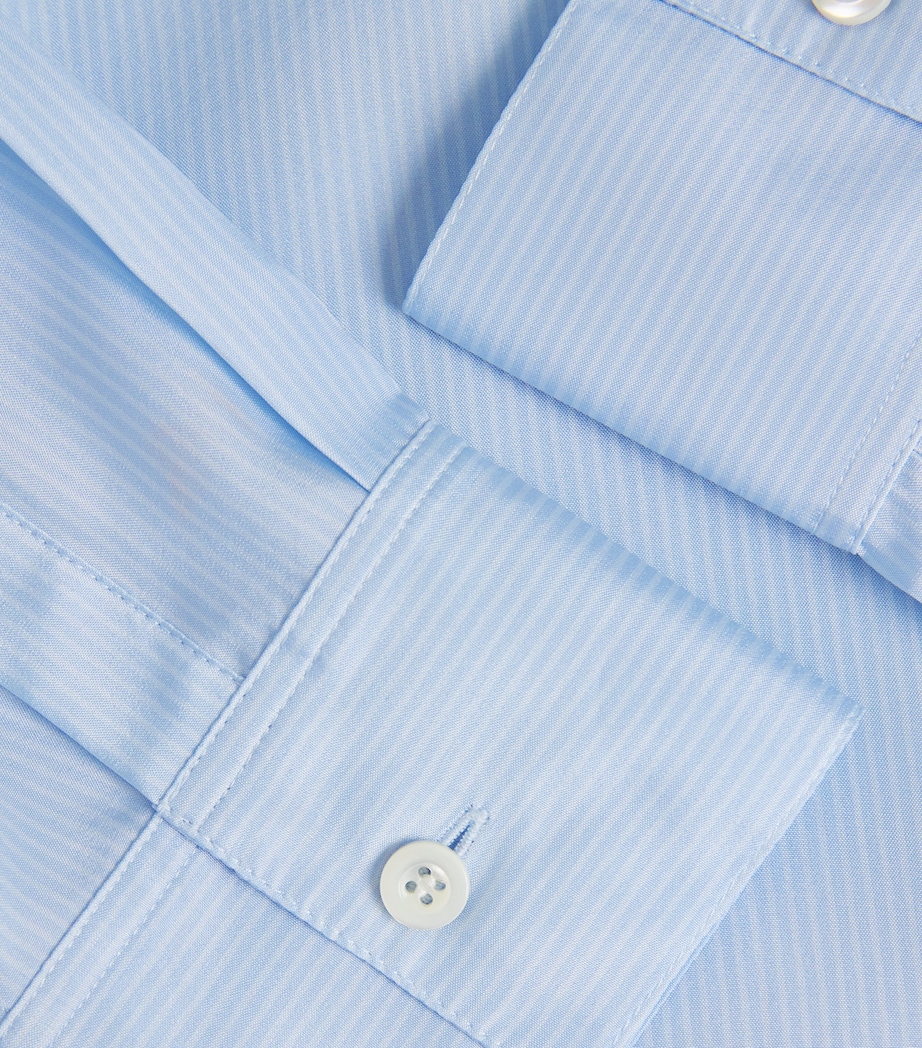 Silk Stripe Oxford Shirt OXFORD BLUE MULTI Image 5