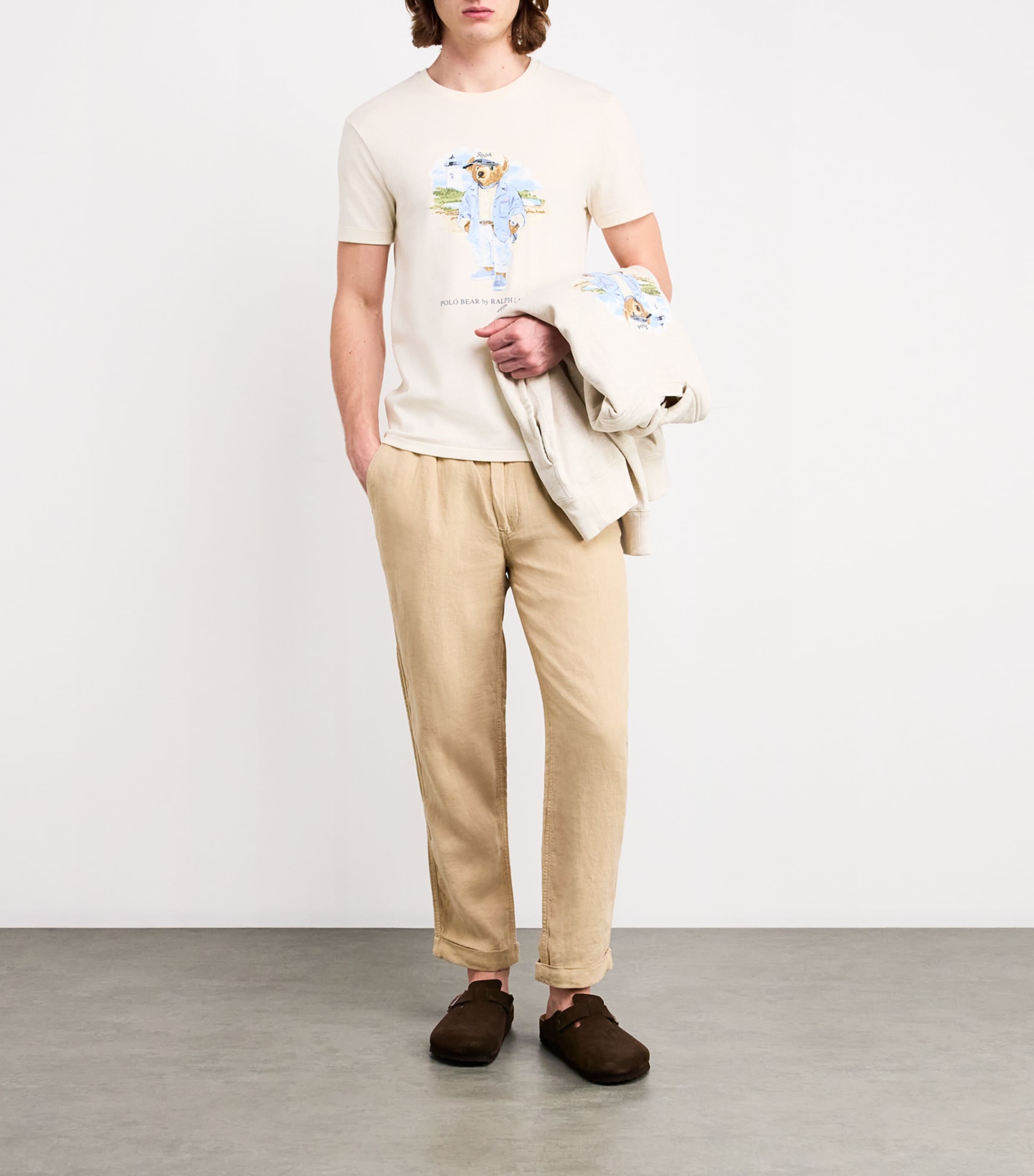 Polo Ralph Lauren Mens Cotton Polo Bear T-Shirt White Image 2