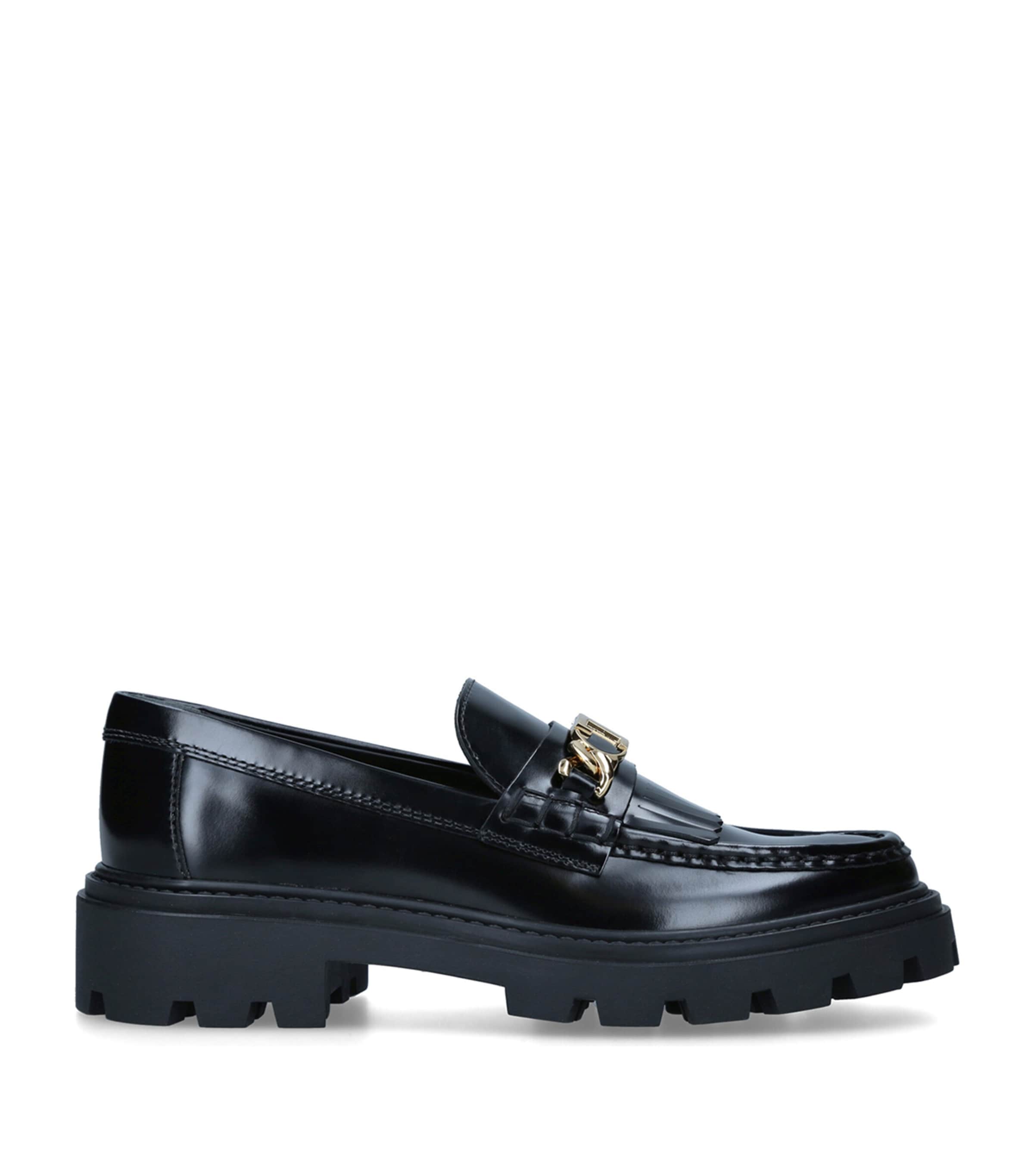 Tod's Leather Gomma Frangia Loafers | Women Shoes | Flats | Loafers | Designers | Tod's | 5207