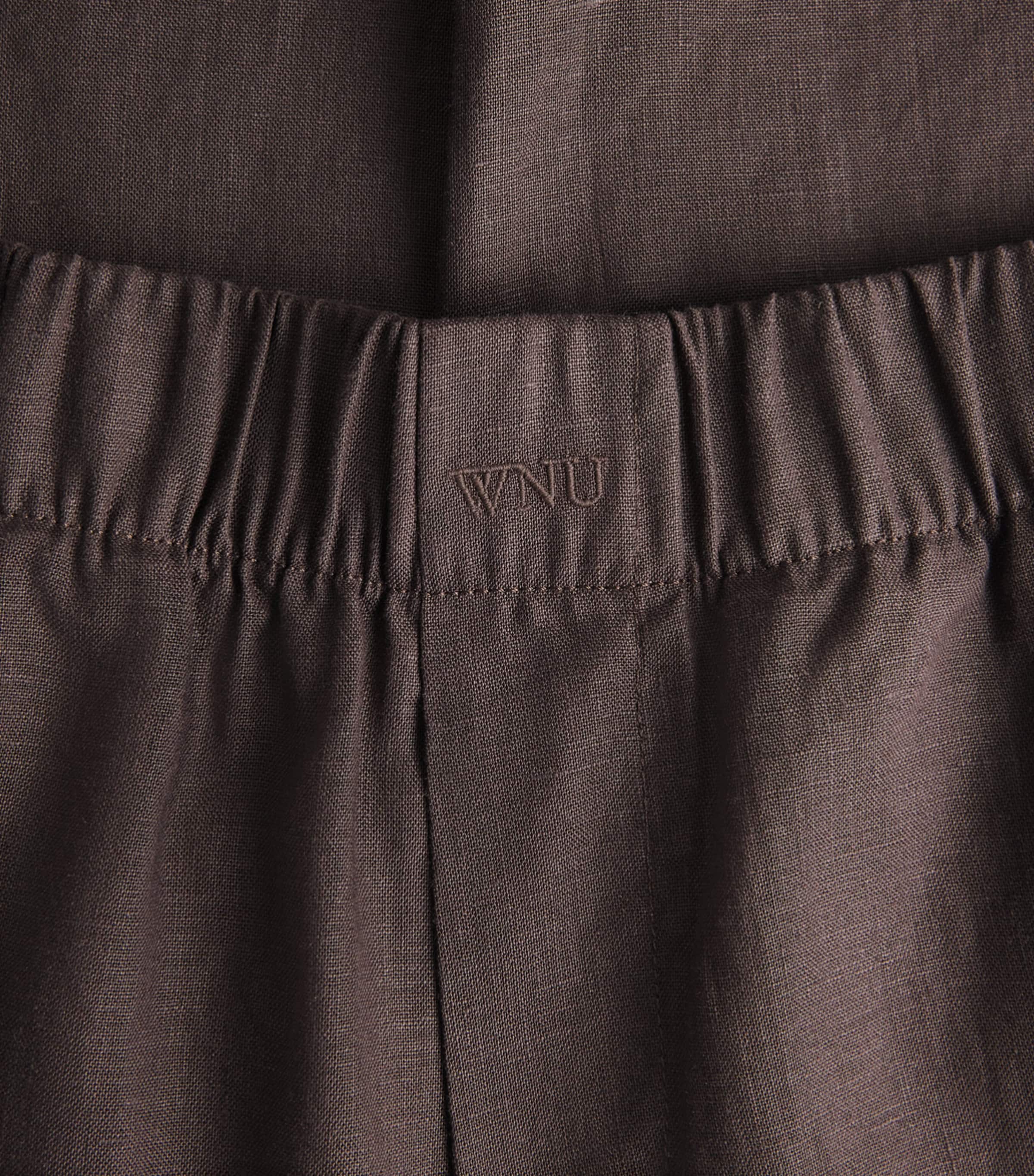 With Nothing Underneath Womens Hemp The Palazzo Trousers Chocolate Image 6