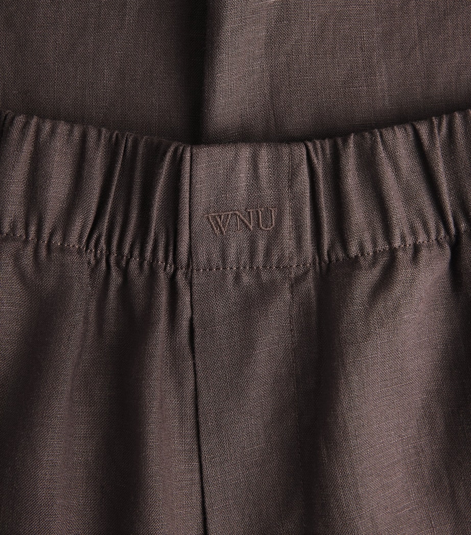 With Nothing Underneath Womens Hemp The Palazzo Trousers Chocolate Image 6