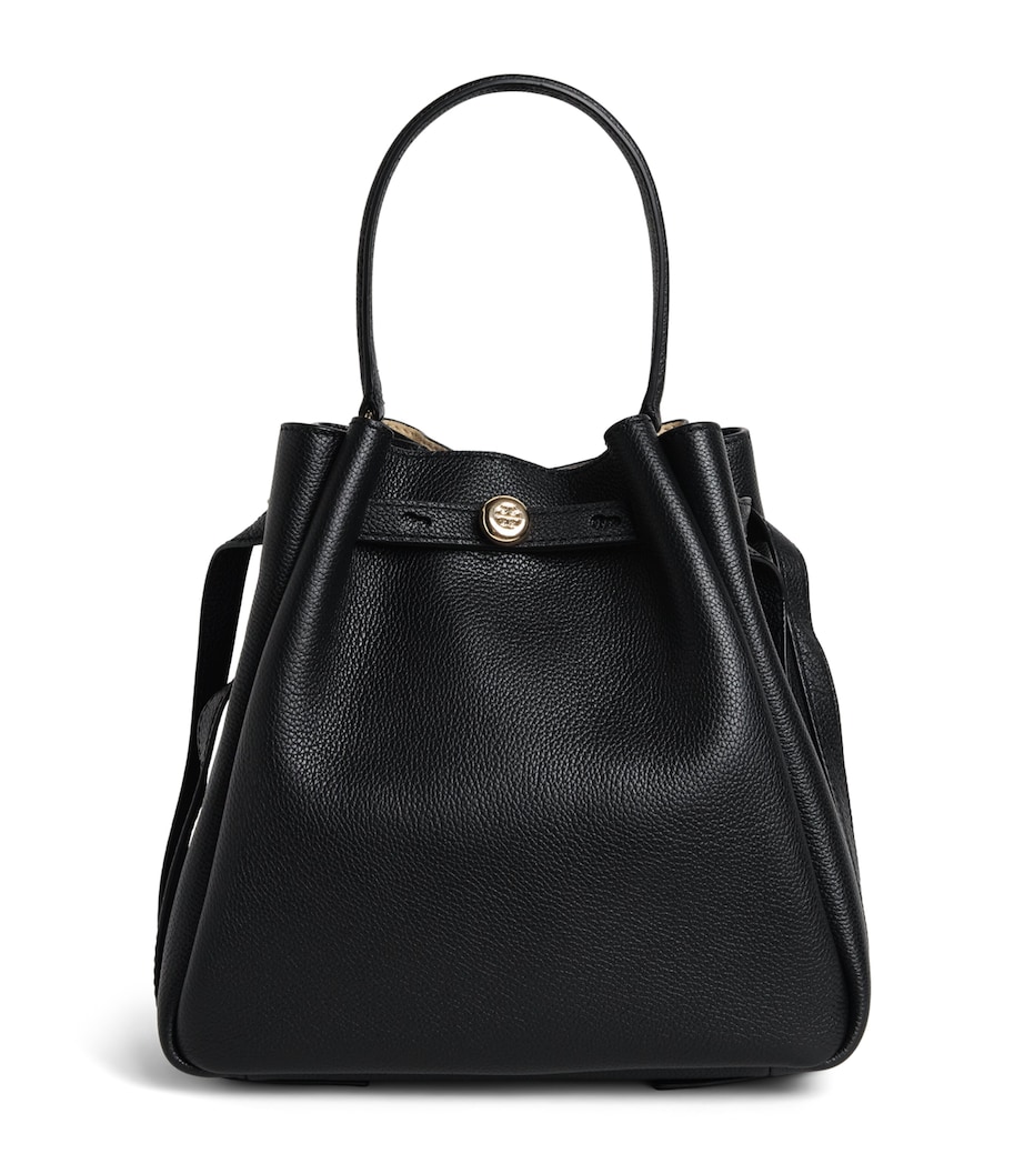 Tory Burch Leather Romy Bucket Bag Black Image 1