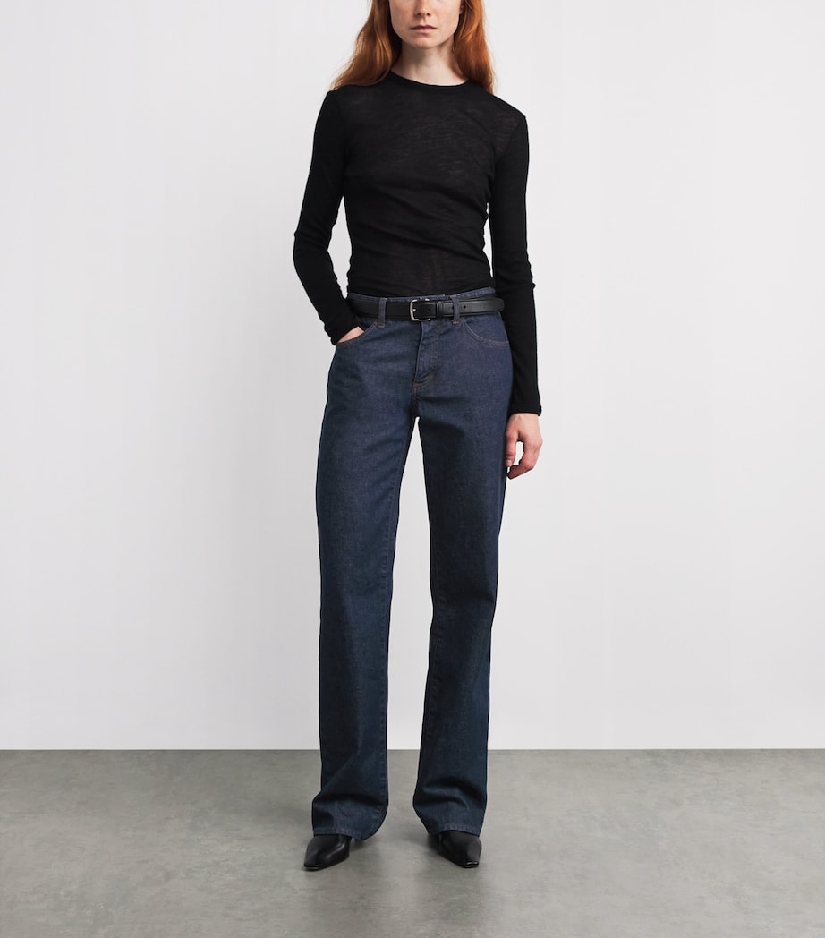 Carlyl Supima Cotton Straight Jeans INDIGO Image 2