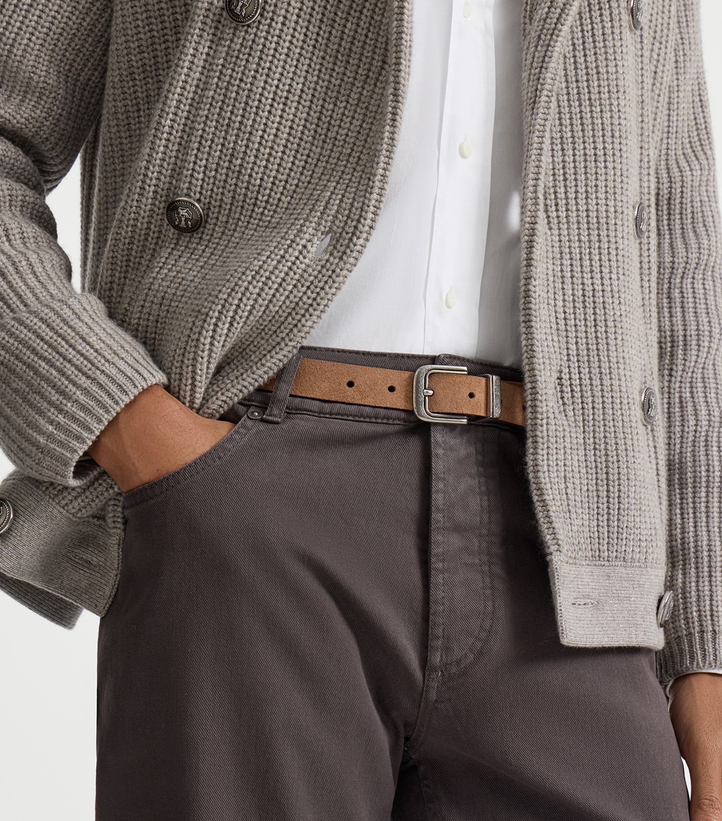 Brunello Cucinelli Reversed Calfskin Belt Image 4