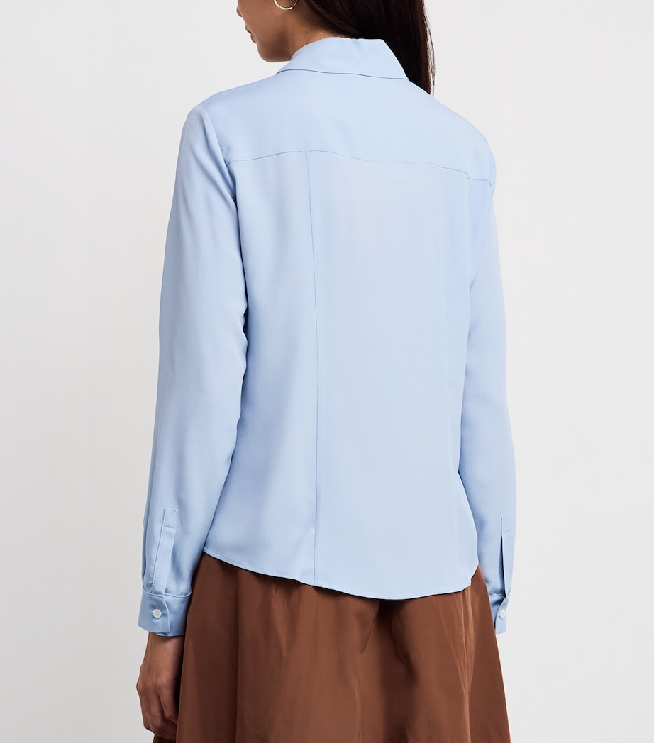 Crepe Collared Blouse SKY BLUE Image 4