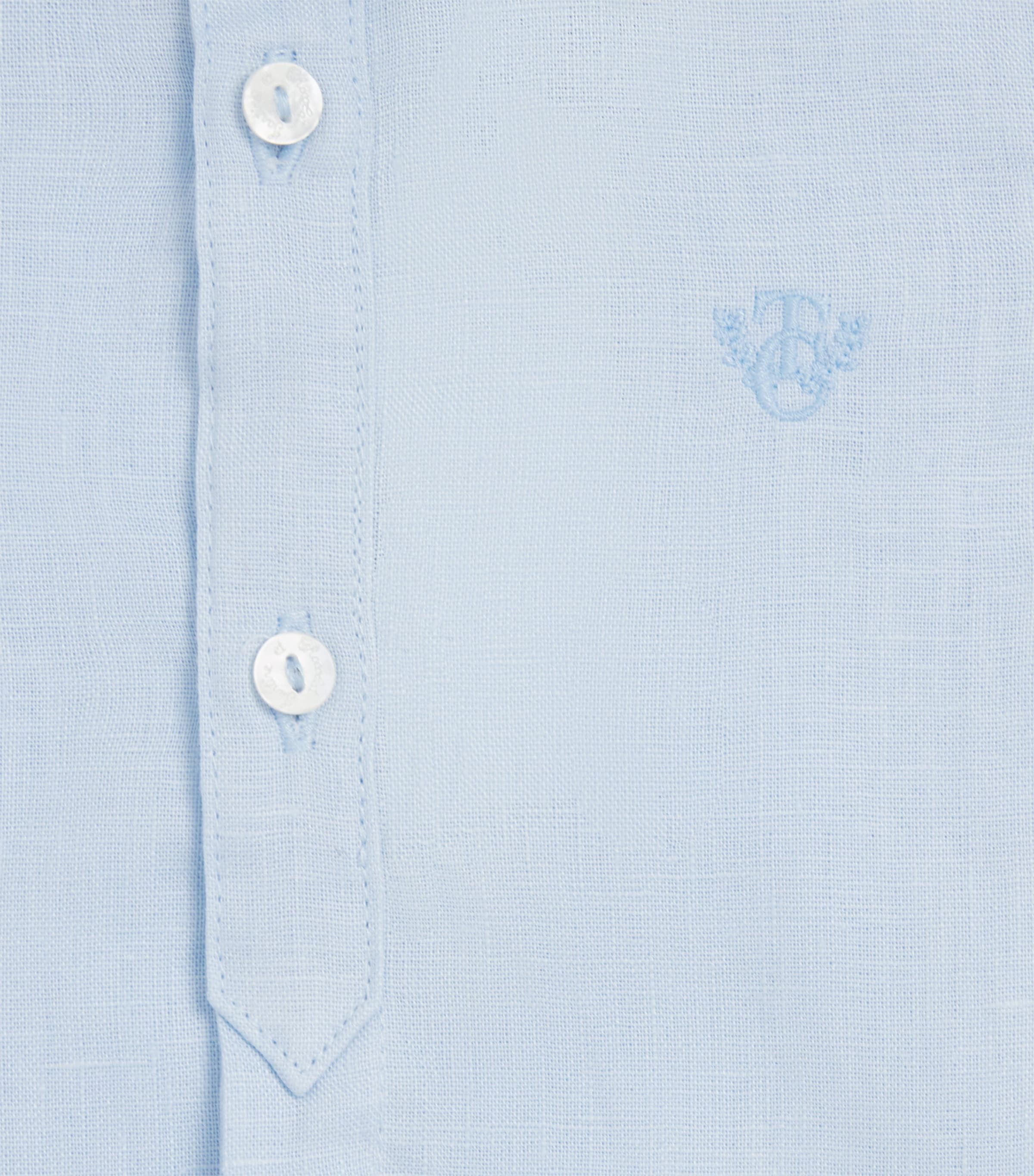 Linen Embroidered Crest Shirt (5-12 Years) 44NUAGE Image 3