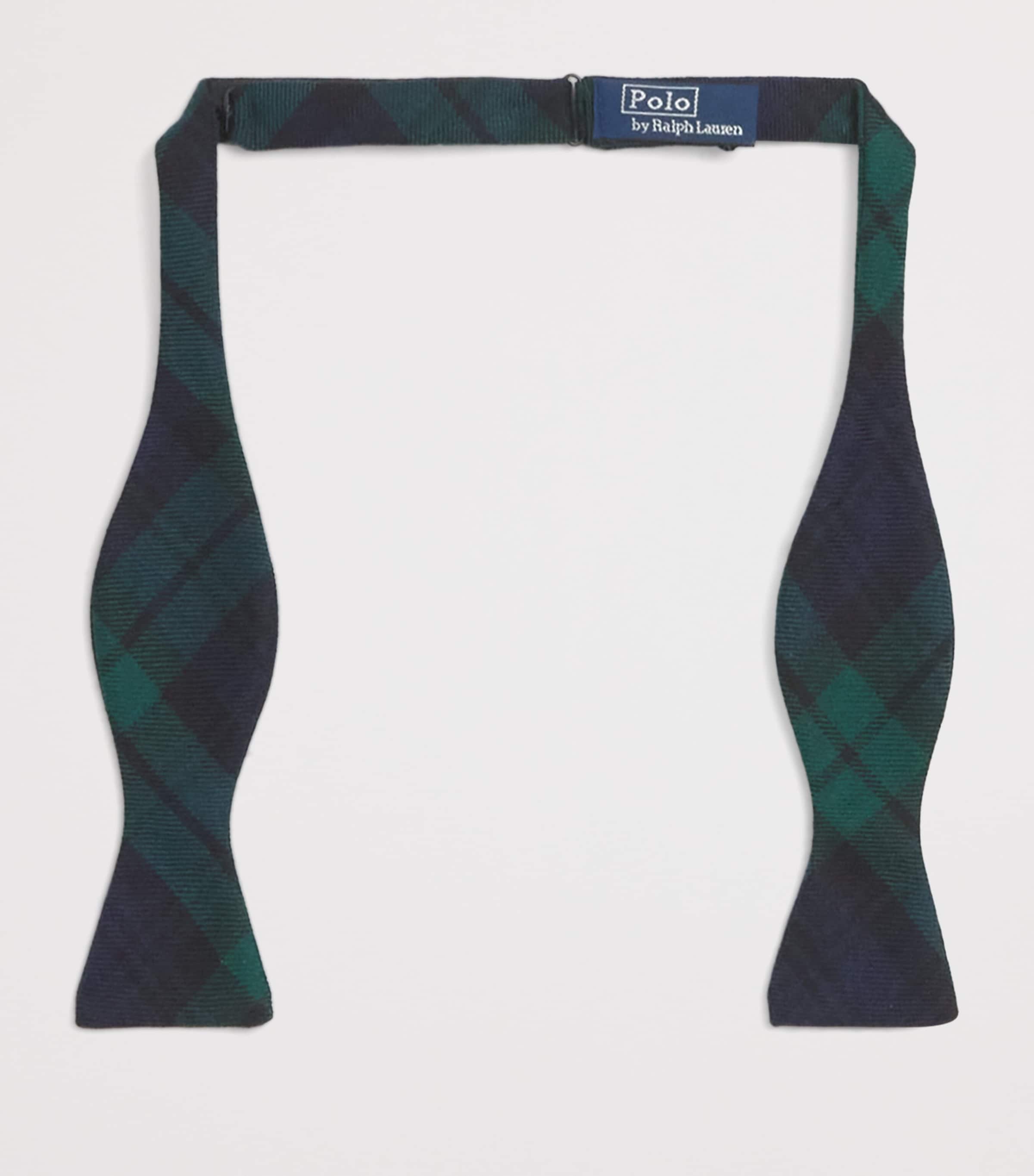 Polo Ralph Lauren Wool Tartan Bow Tie Navy Image 3