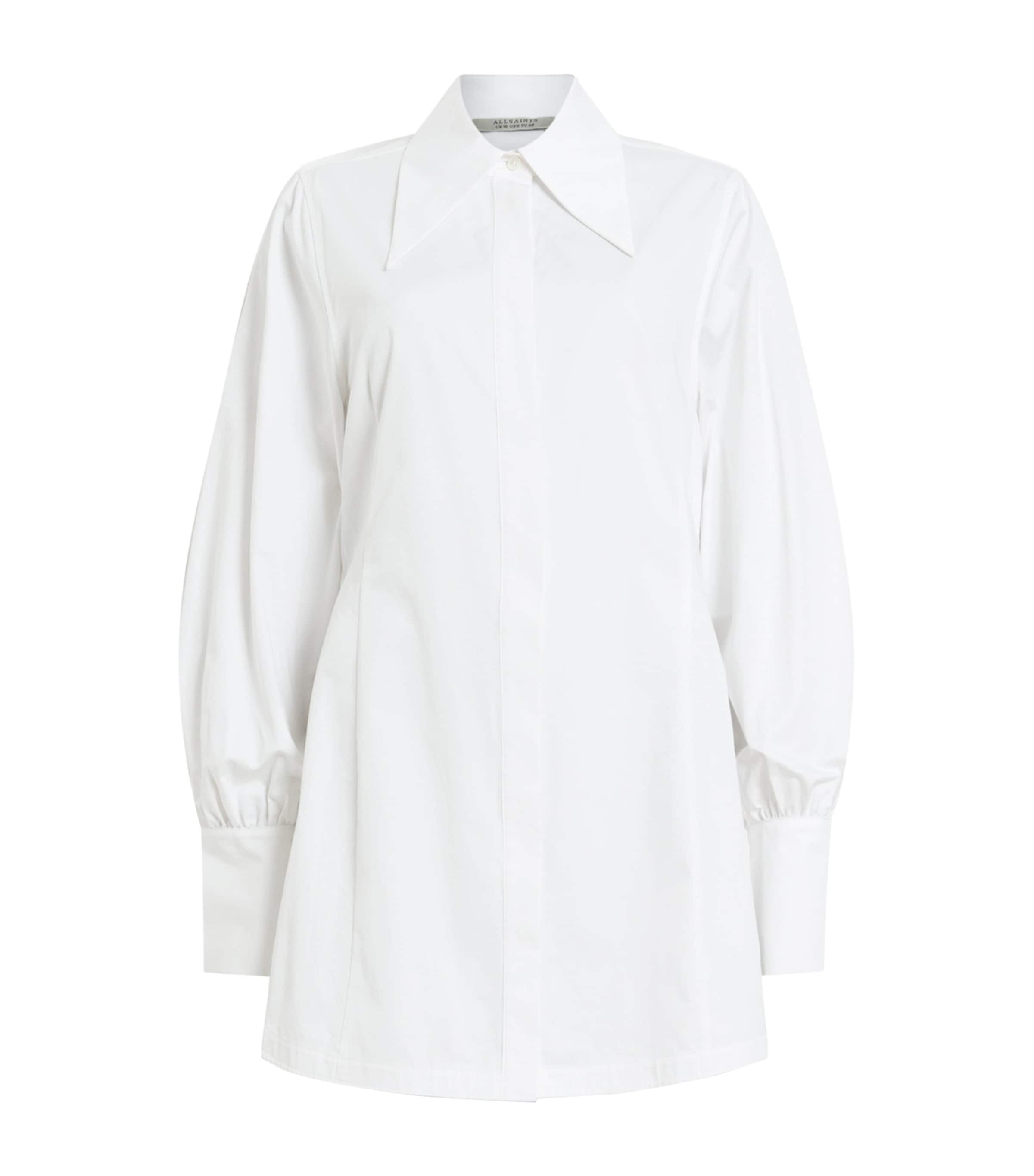 Shop Allsaints Organic Cotton Moira Shirt In White