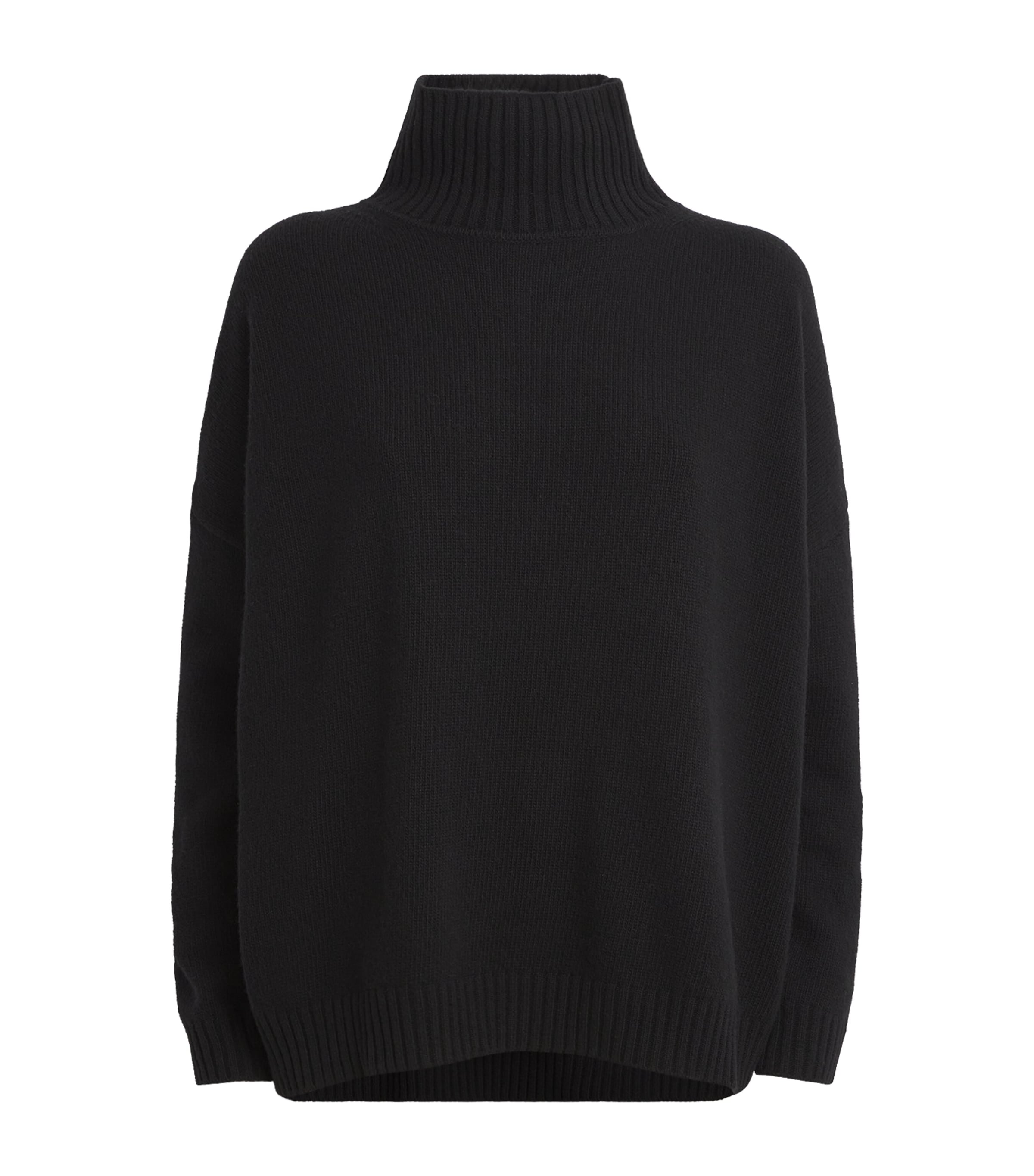 Shop Weekend Max Mara Virgin Wool High-neck Sweater In Black