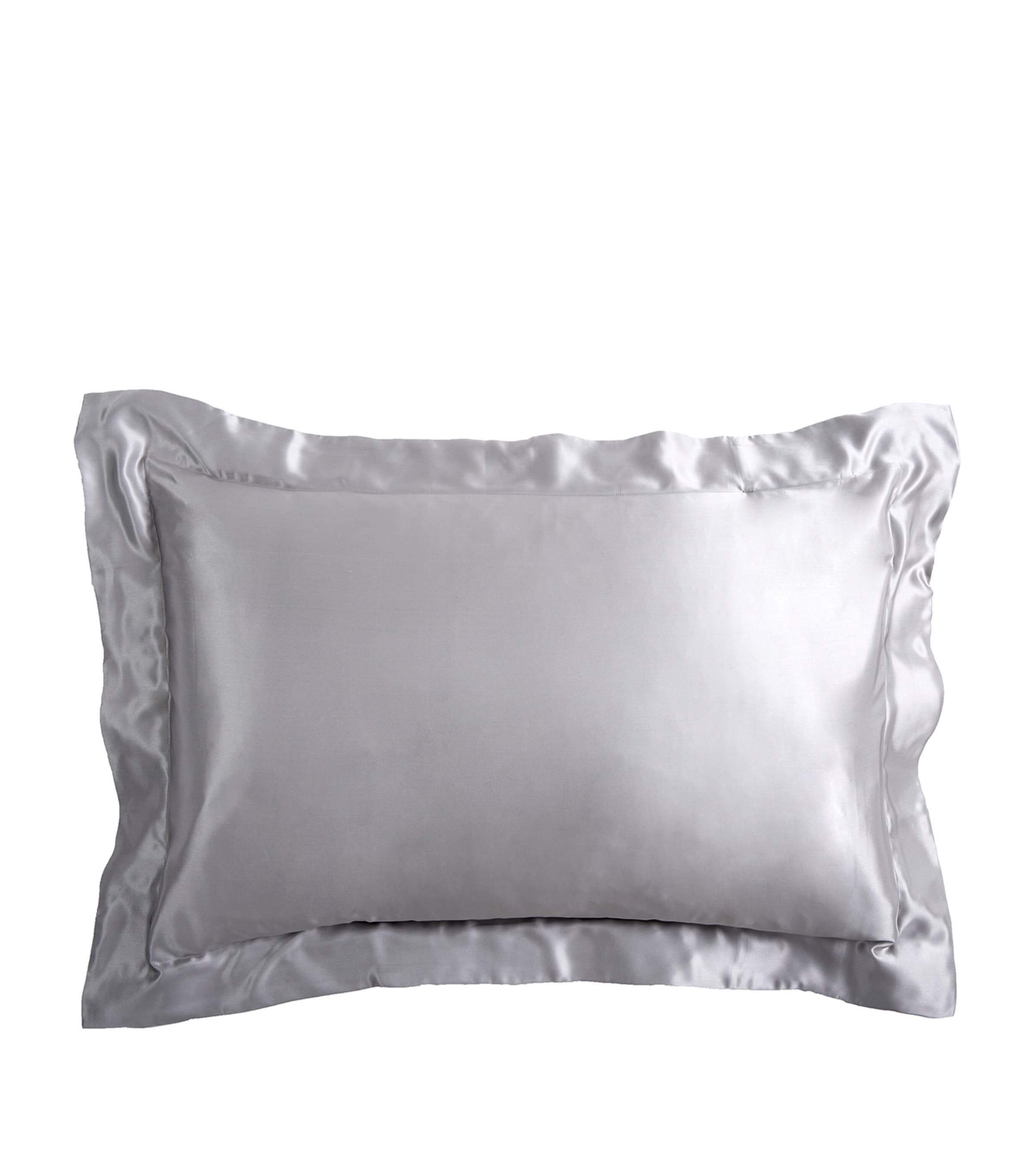 Silk Oxford Pillowcase (50cm x 75cm) SILVER GREY Image 1