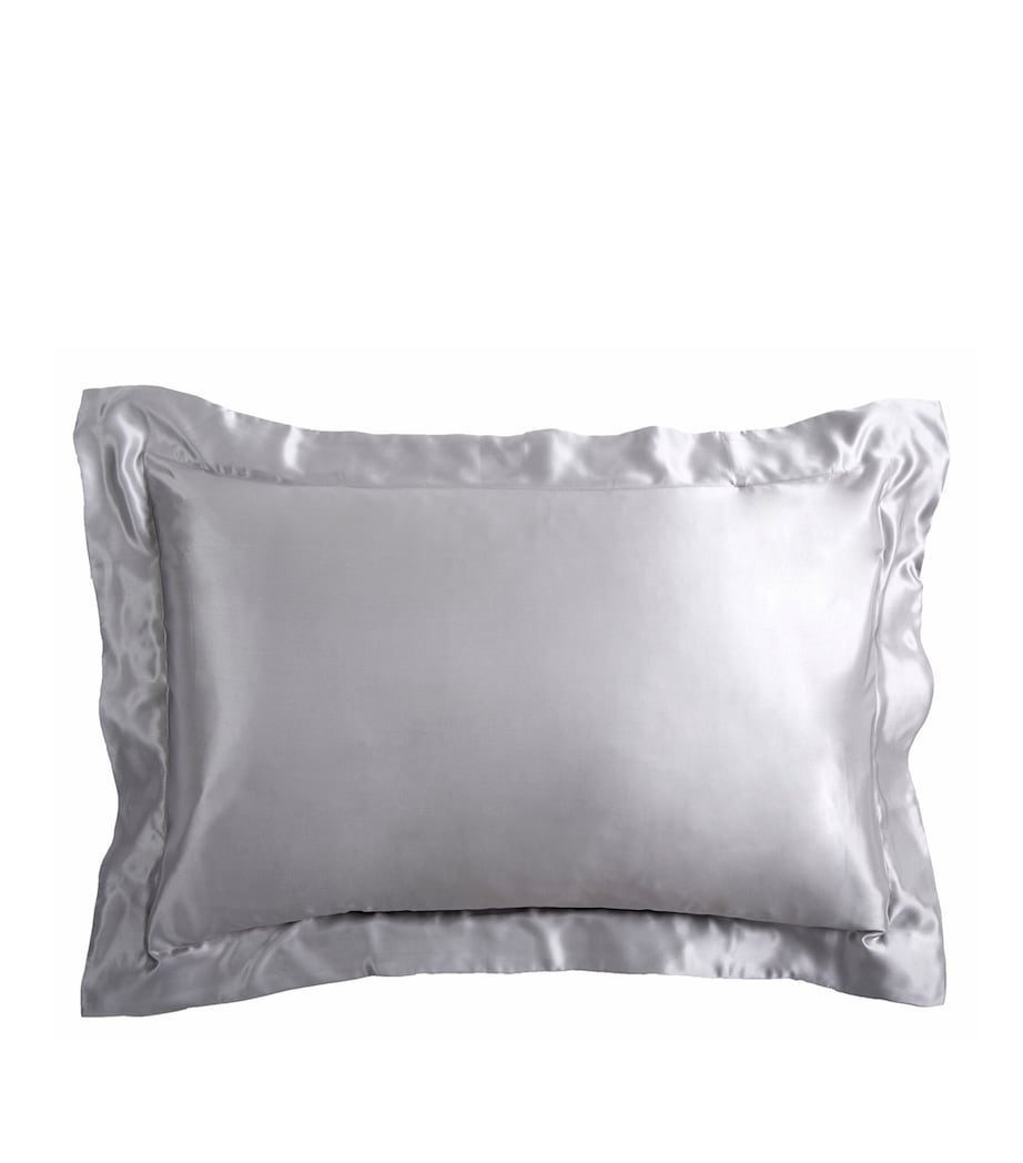 Silk Oxford Pillowcase (50cm x 75cm) SILVER GREY Image 1