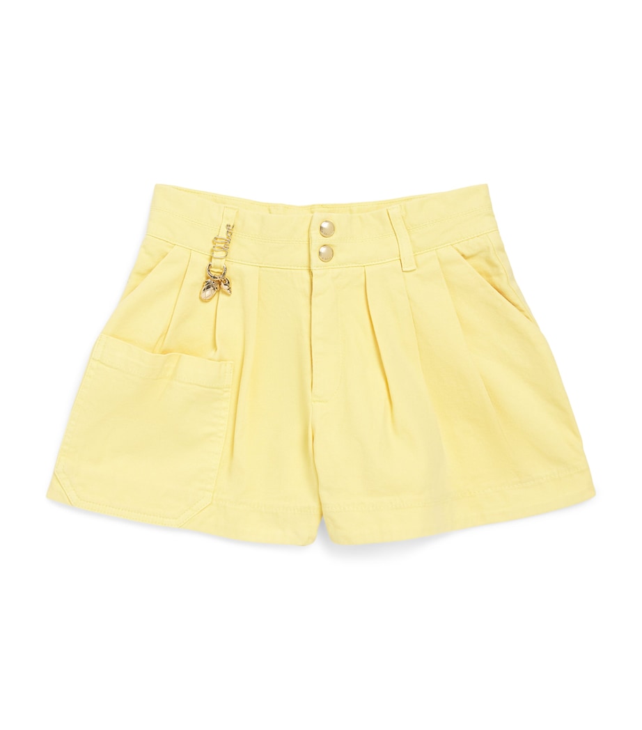 Chloé Kids Stretch-Cotton Chino Shorts (4-14 Years) Yellw Image 1