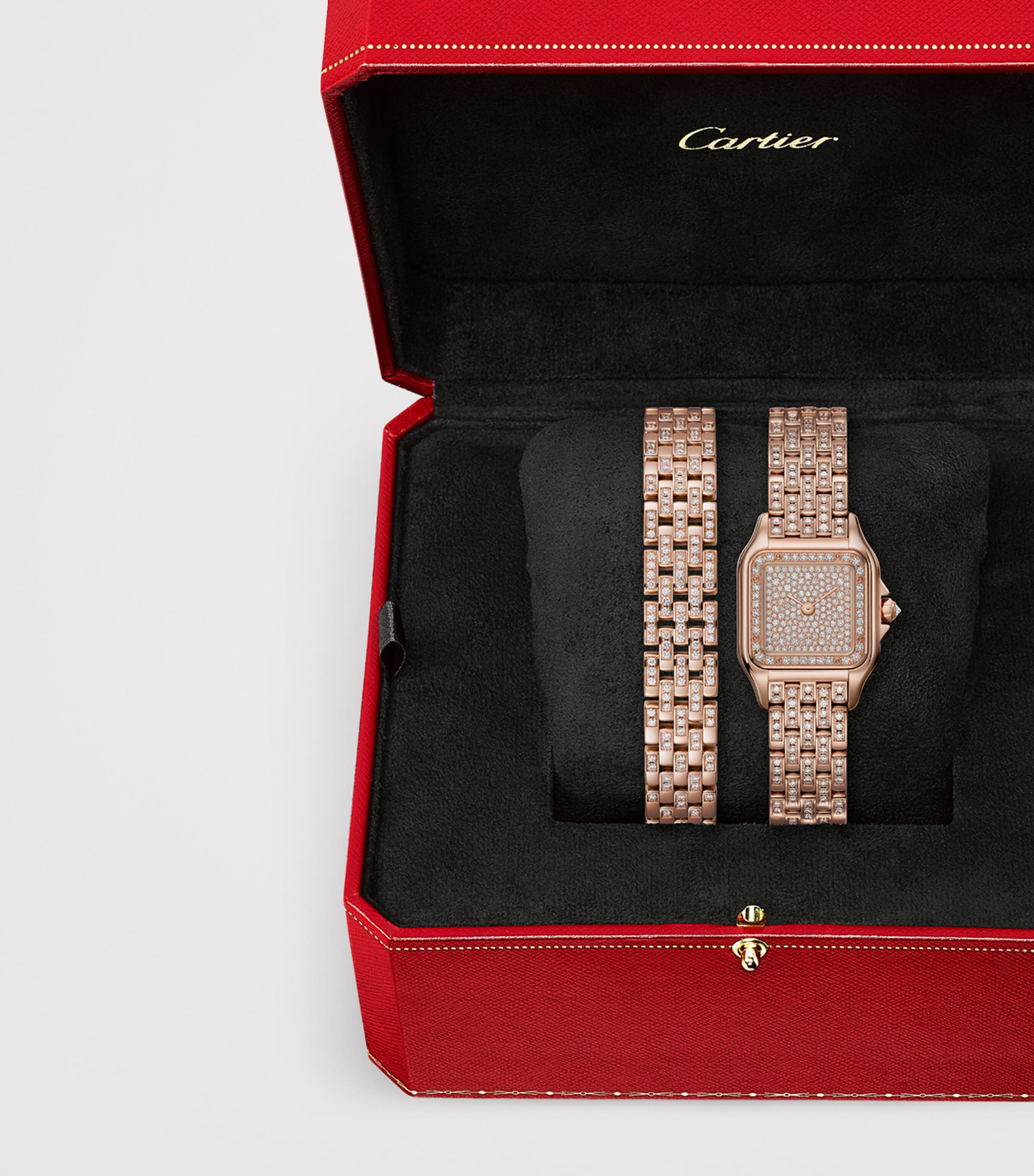 Rose Gold and Diamond Panthère de Cartier Watch 22mm ROSE GOLD Image 3