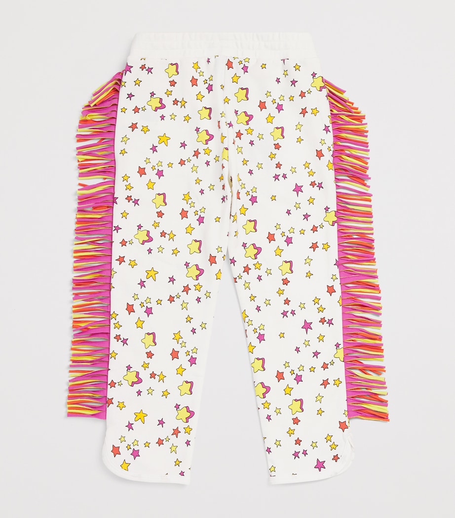 Star Print Fringe-Detail Sweatpants (3-14 Years) 103MCAVORIO/MULTI Image 2