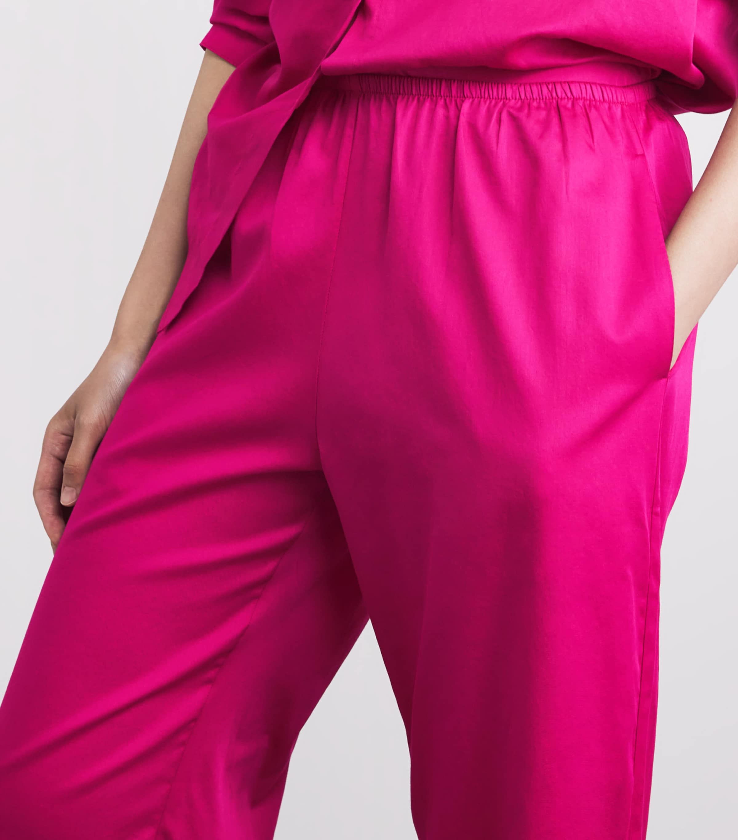 LESET Womens Cotton Yoko Trousers Amaranth Image 3