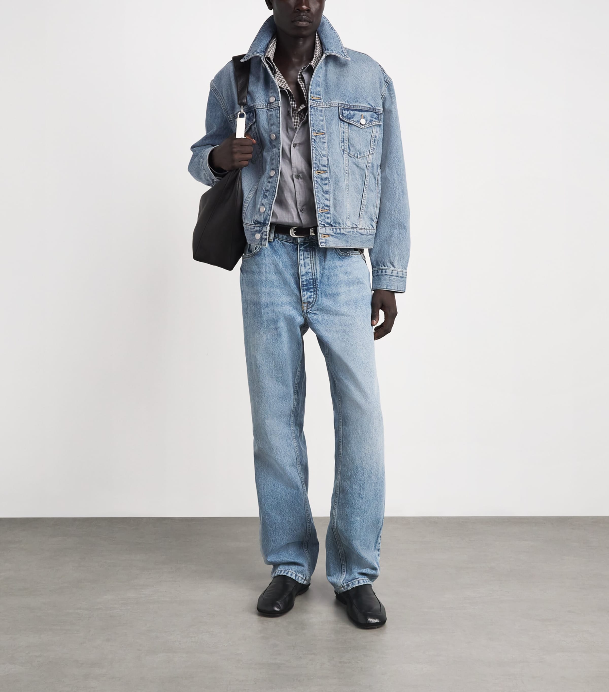 Represent Mens Denim Trucker Jacket Authentic Blue Image 2