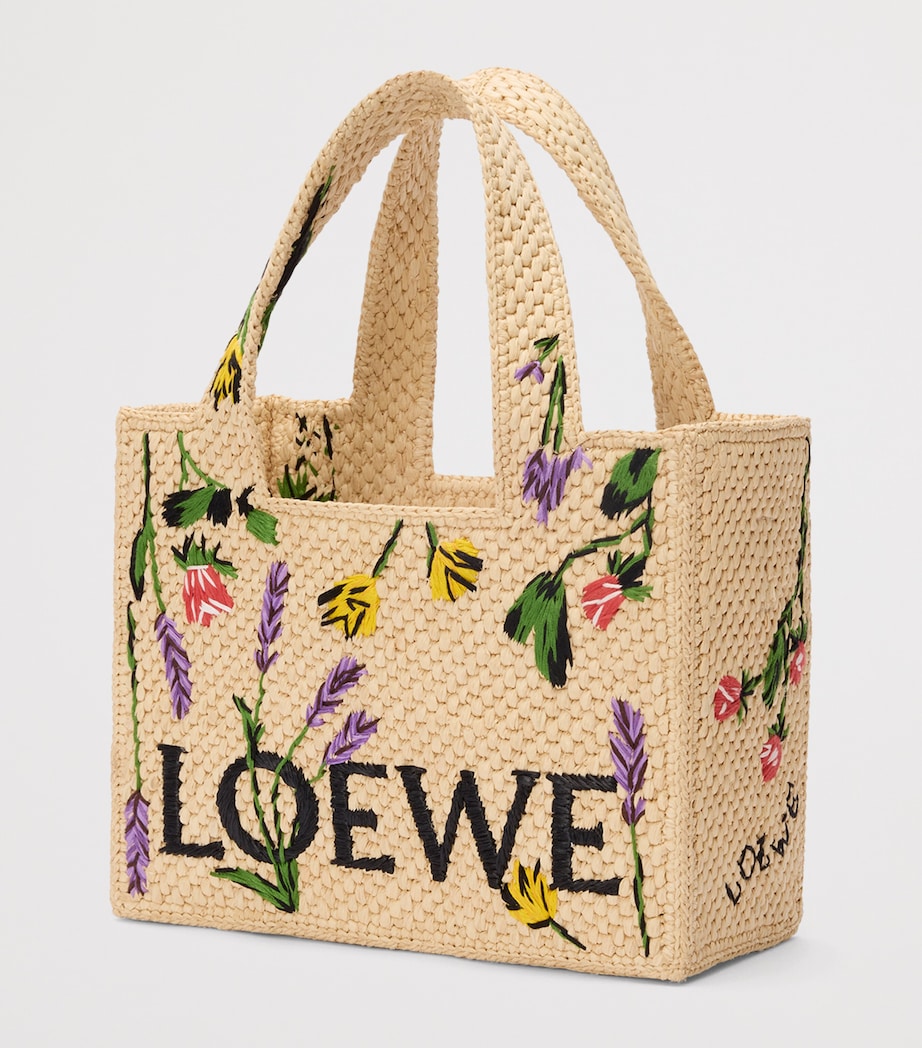 x Paula's Ibiza Raffia Font Tote Bag NATURAL Image 2