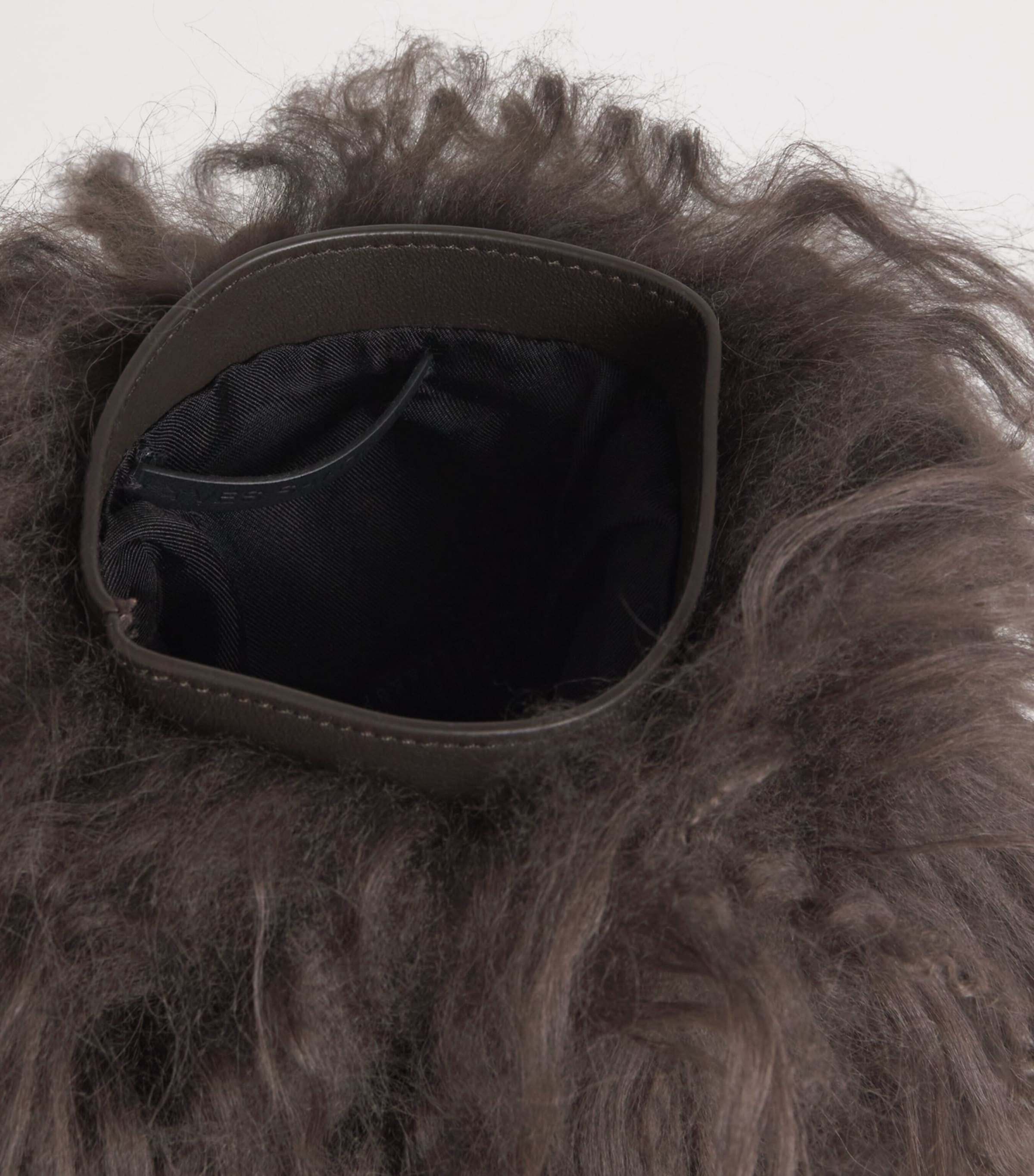 Long-Haired Shearling Phone Pouch A2009 Image 4