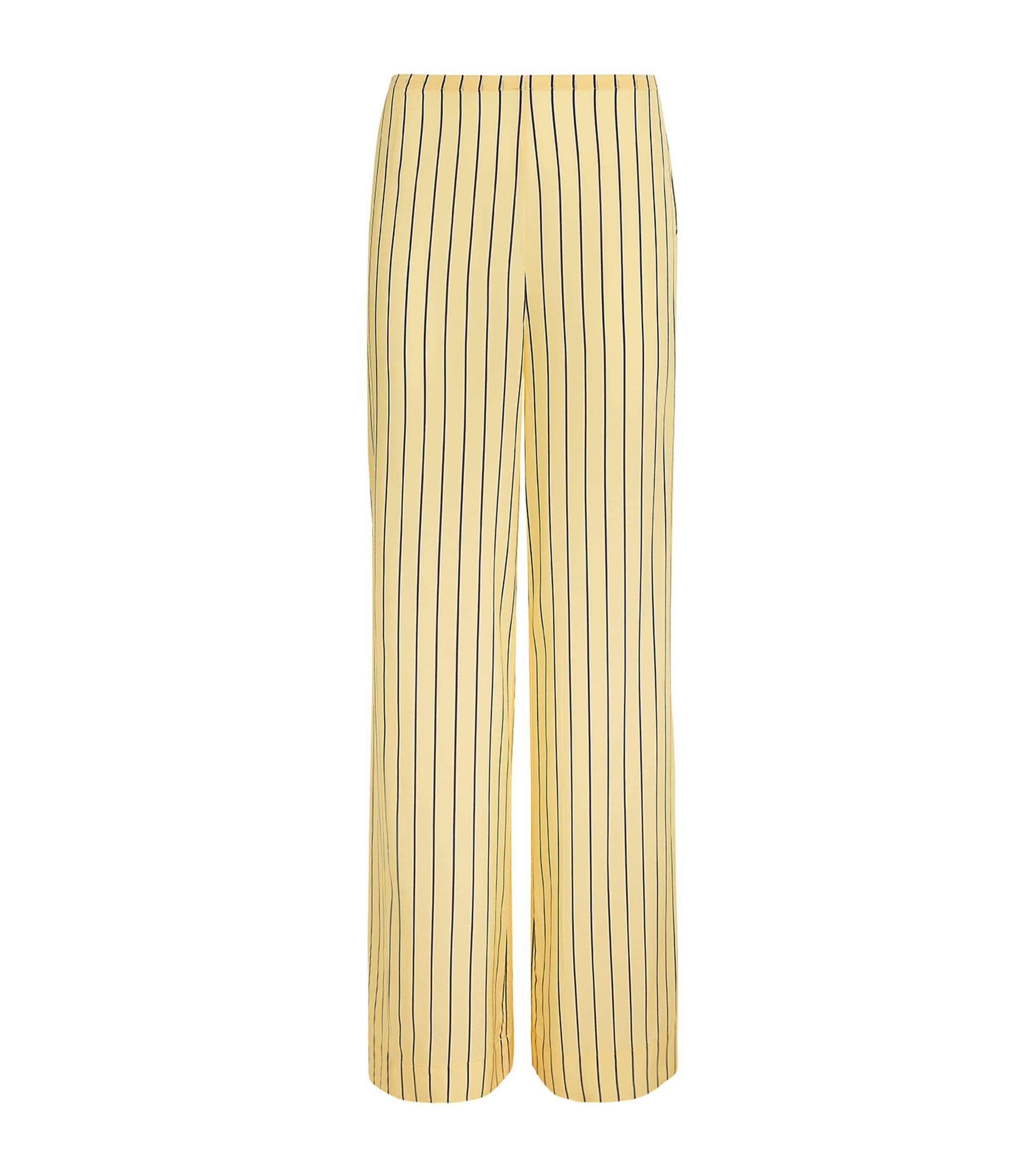 STAUD Womens Silk Stripe Stroll Trousers Mons Monday Image 1