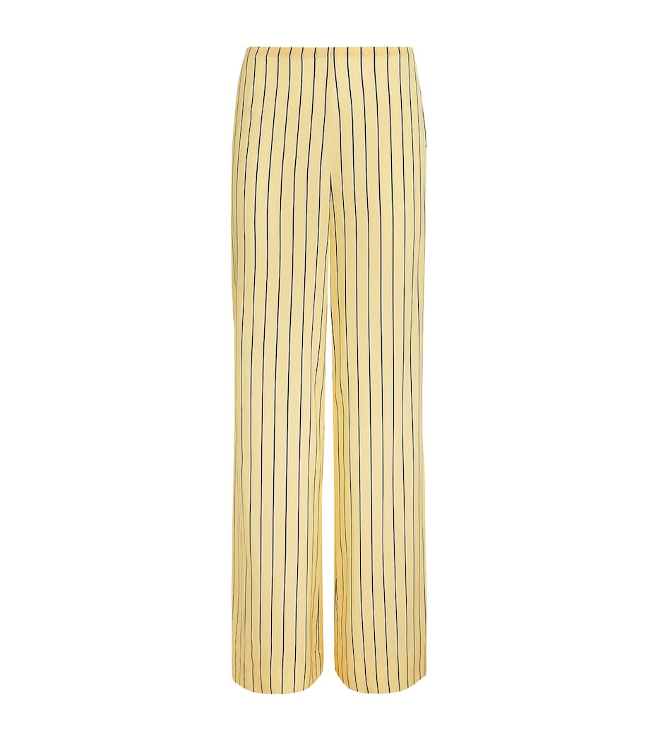 STAUD Womens Silk Stripe Stroll Trousers Mons Monday Image 1