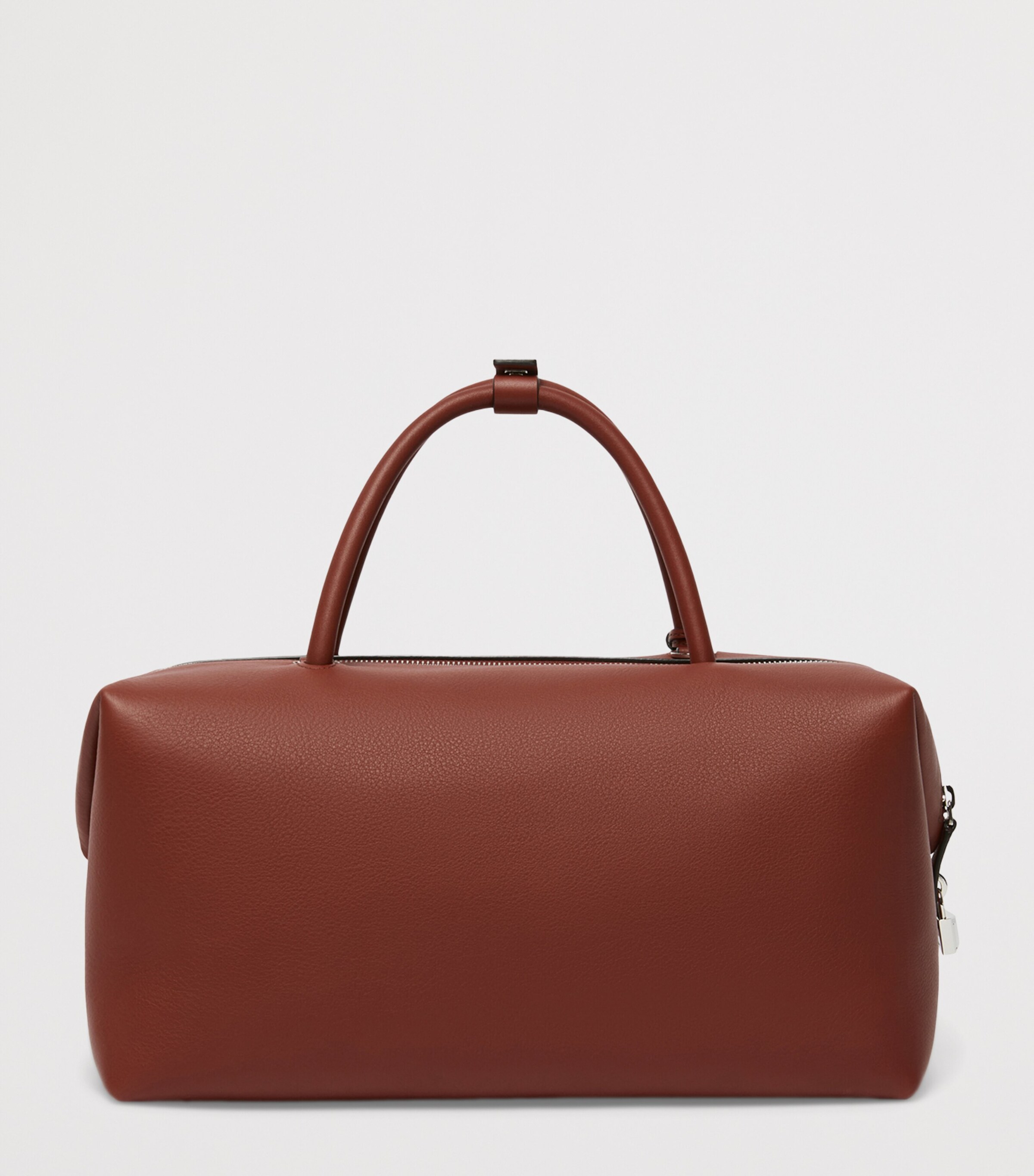 Max Mara Large Leather Boston Bowler Bag Rust Image 4