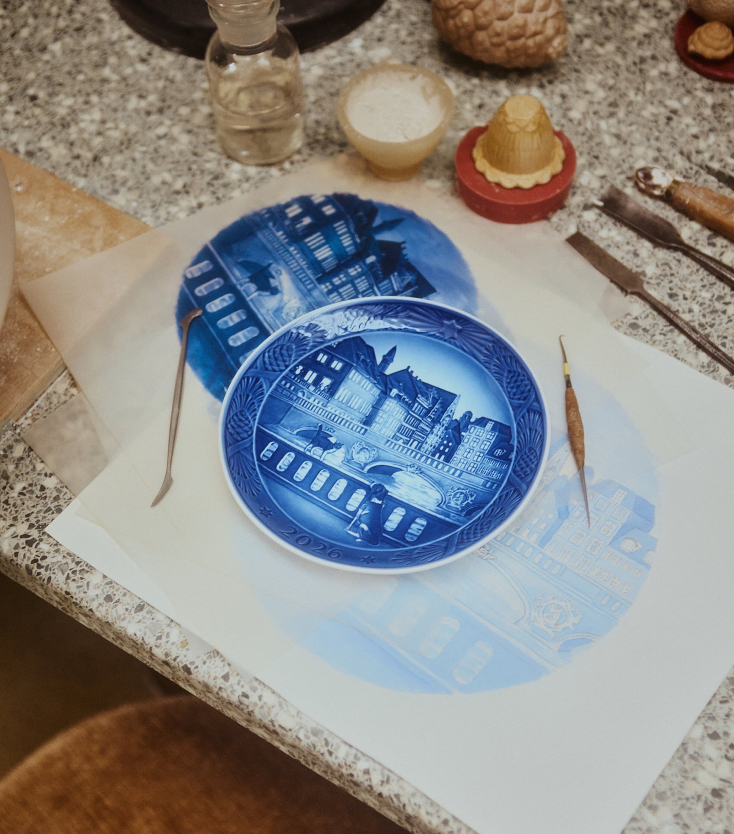 Royal Copenhagen Blue Collectibles Christmas 2026 Plate (18cm) Blue Image 2