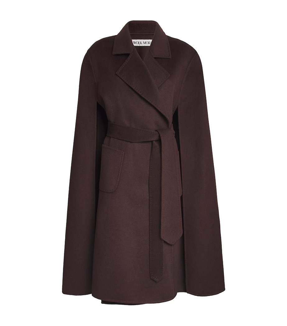 Cashmere On Set Cape Coat EXPRESSO Image 1