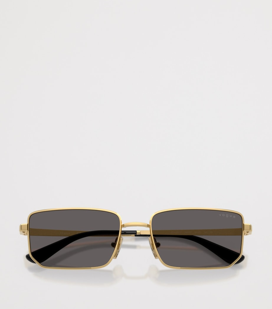 Vogue Metal Rectangular Sunglasses Gold Image 5