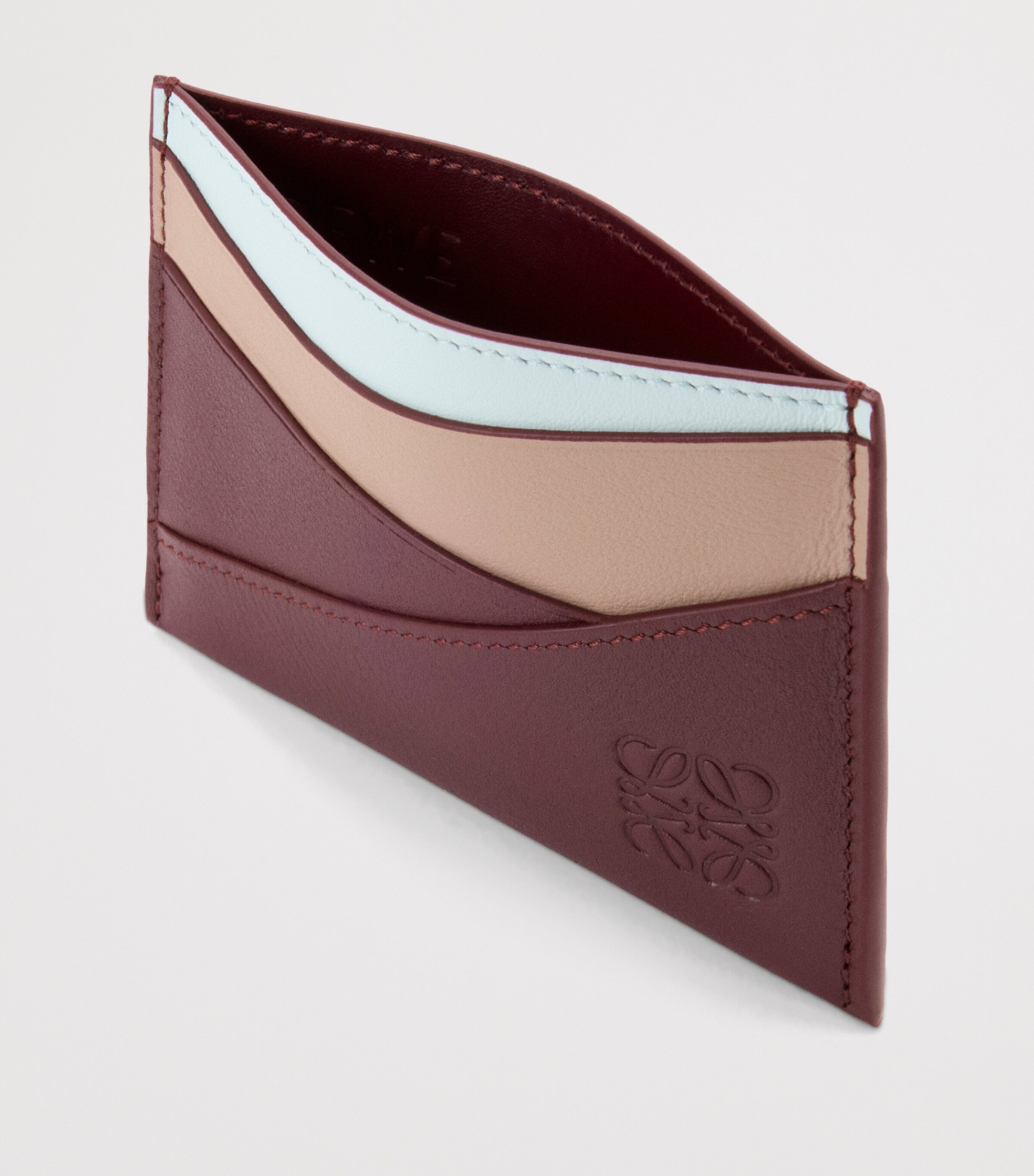 LOEWE Leather Puzzle Card Holder Frozen Dark Burgundy Image 3