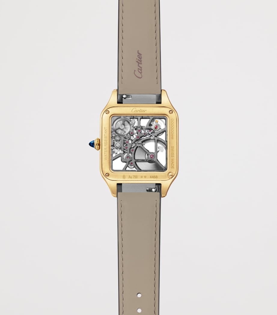 Large Yellow Gold Santos-Dumont Skeleton Watch 43.5mm YELLOW GOLD Image 4