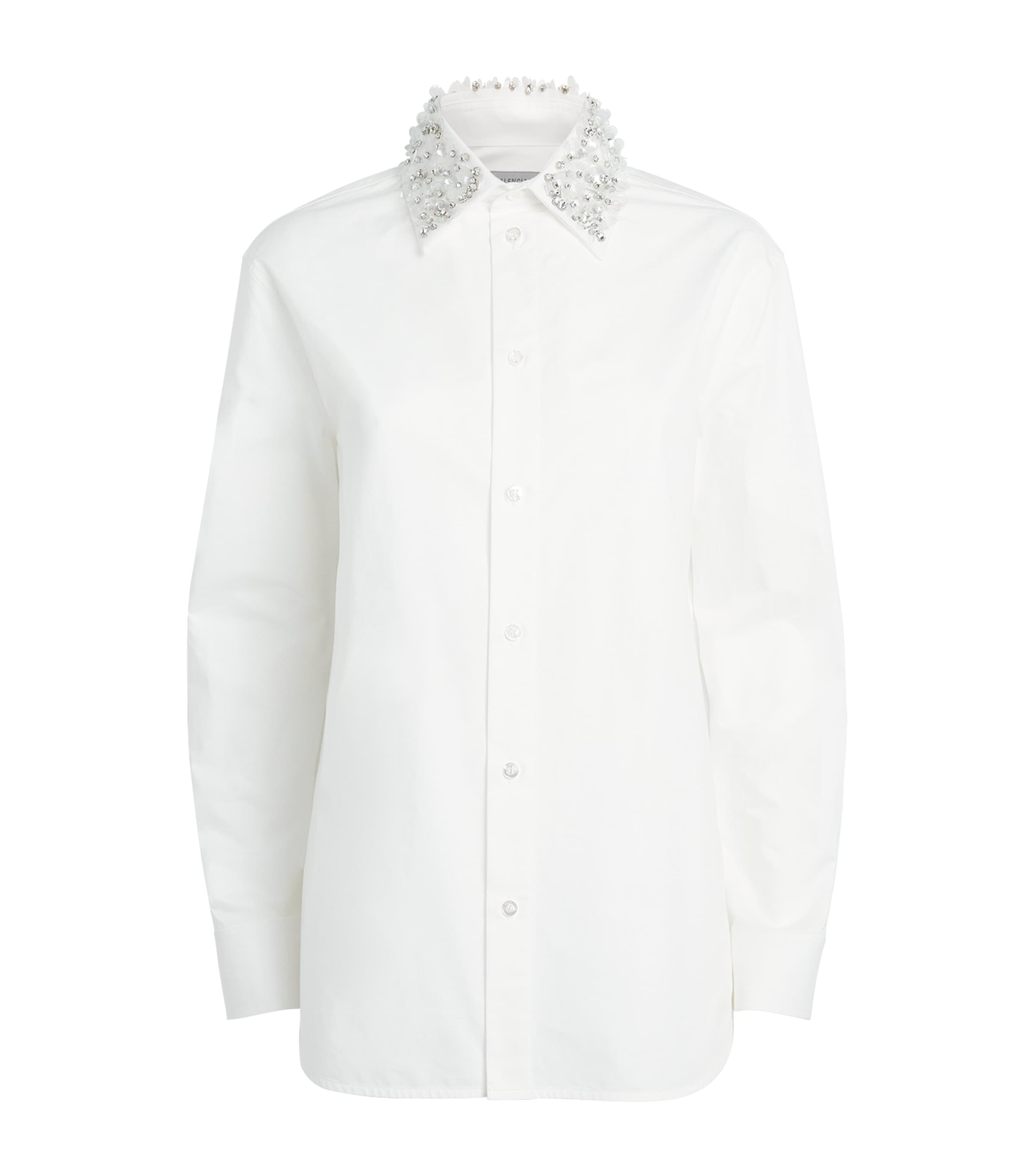 Balenciaga Womens Rhinestone-Embellished Shirt Image 1