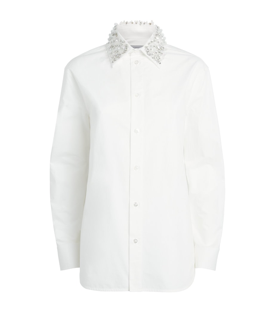 Balenciaga Womens Rhinestone-Embellished Shirt Image 1