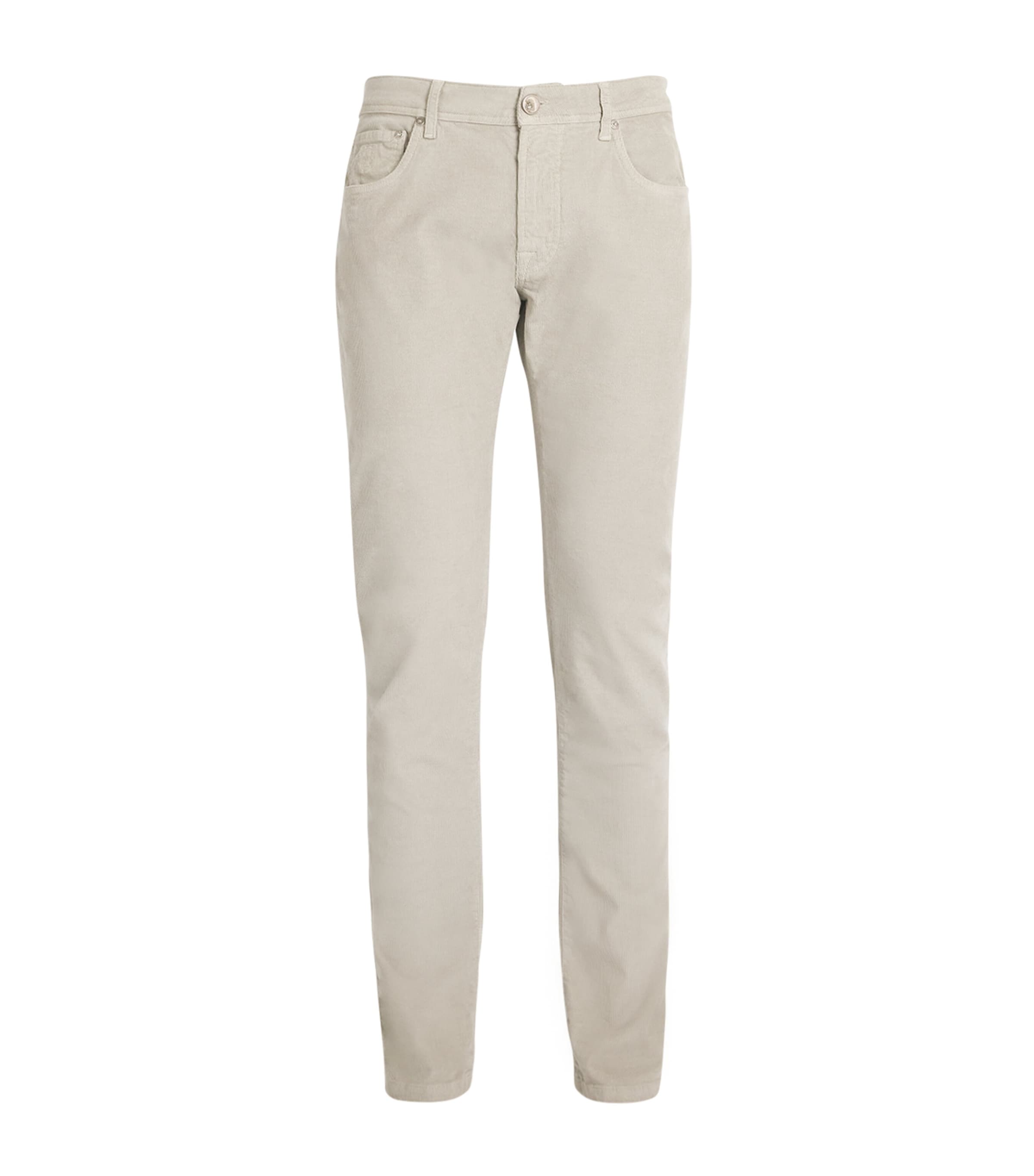 Corneliani Corduroy Straight Trousers In Grey