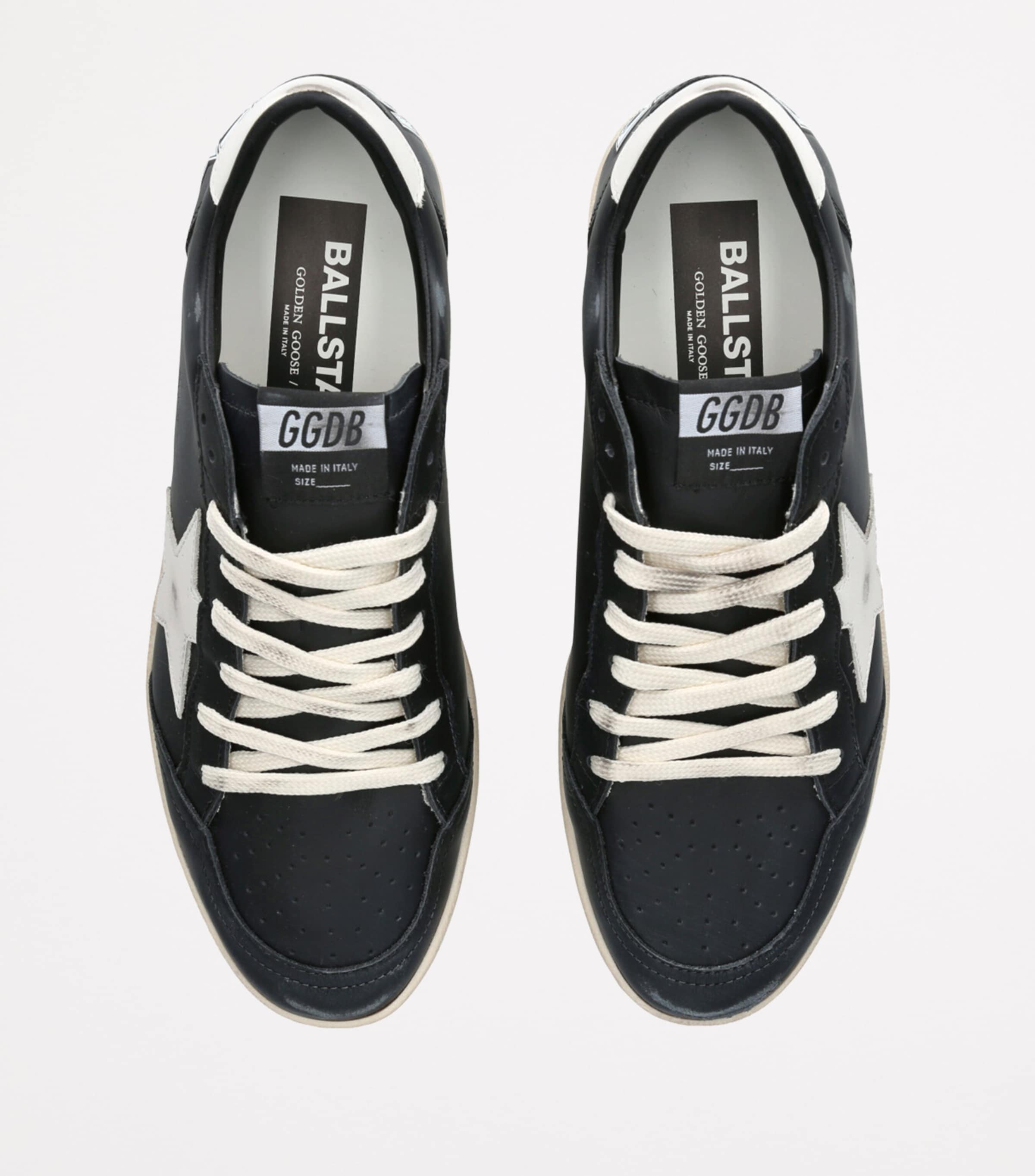 Golden Goose Leather Ballstar Sneakers Blk/white Image 4