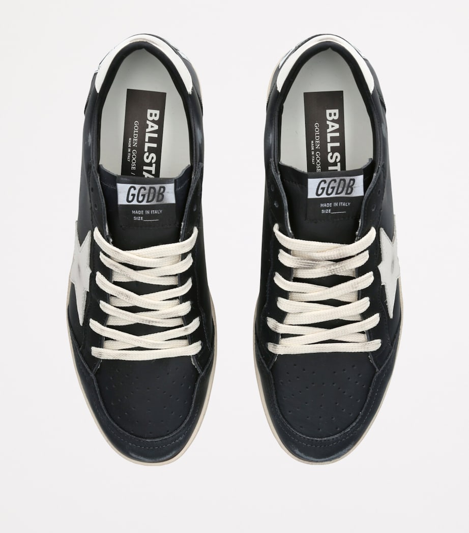 Golden Goose Leather Ballstar Sneakers Blk/white Image 4