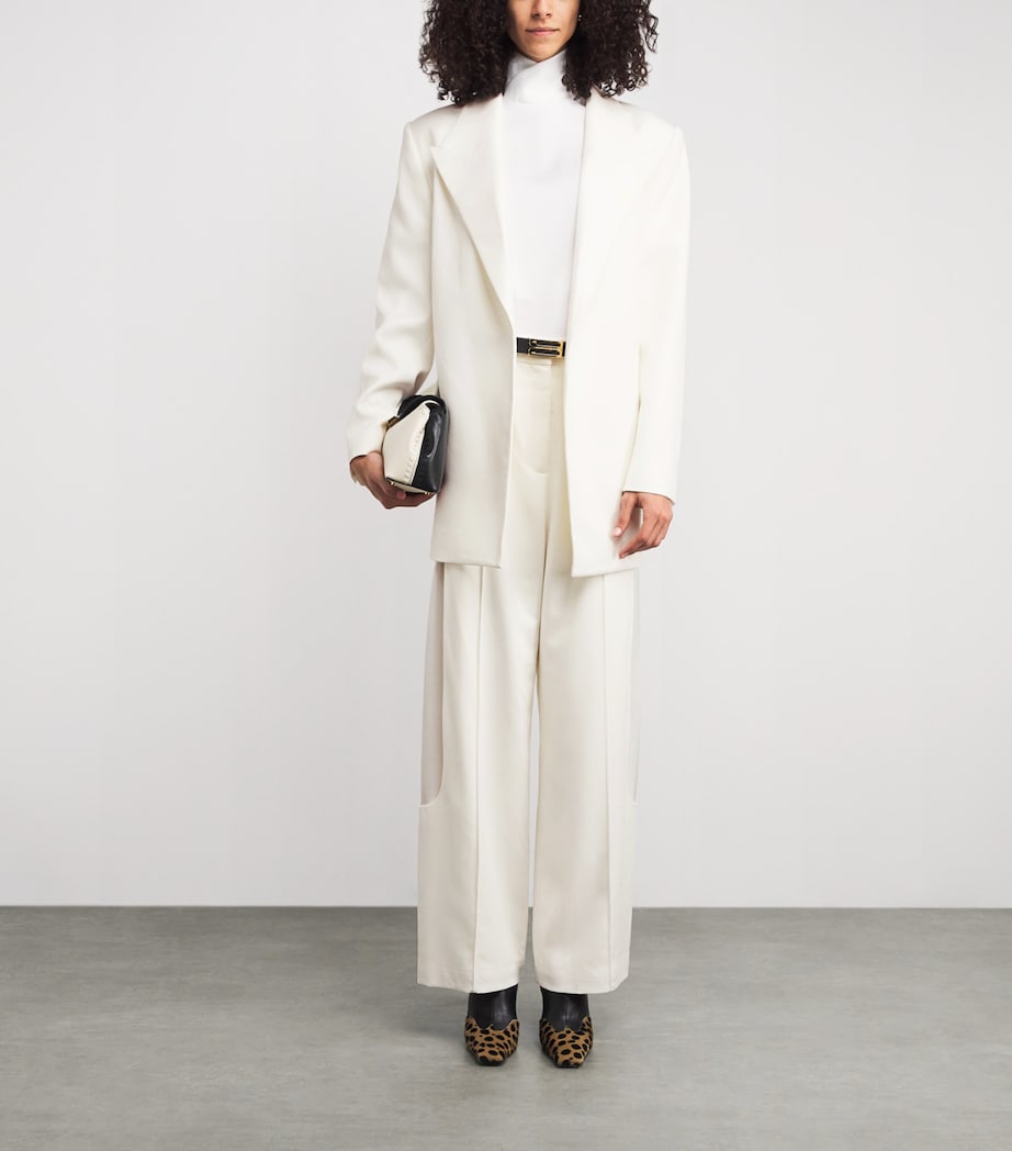 Satin Alabata Suit Trousers MCRM CREAM Image 2